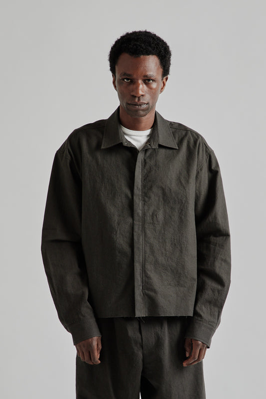 S.K Manor Hill SS25 Mechanic Shirt Jacket Antique Black 16