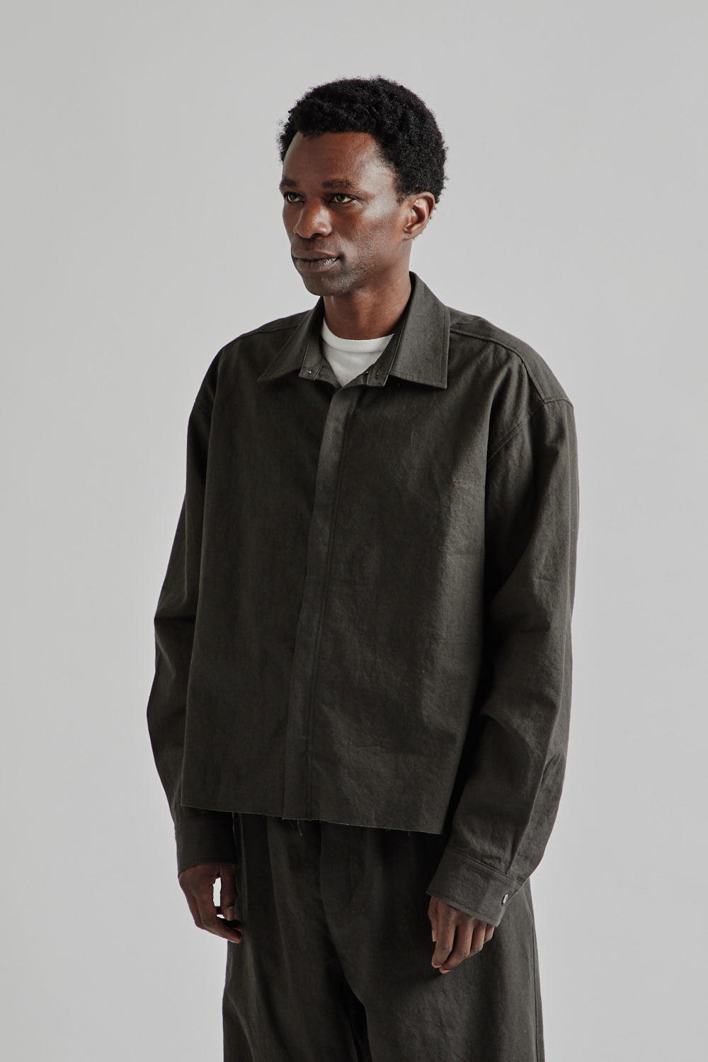 S.K Manor Hill SS25 Mechanic Shirt Jacket Antique Black 17