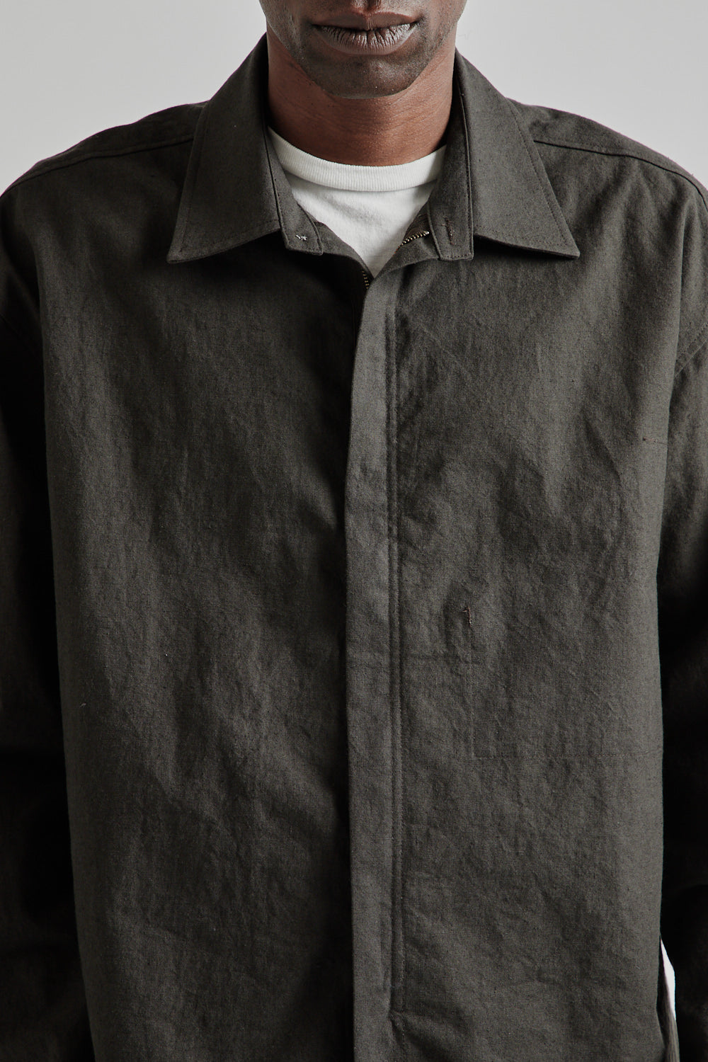 S.K Manor Hill SS25 Mechanic Shirt Jacket Antique Black 20