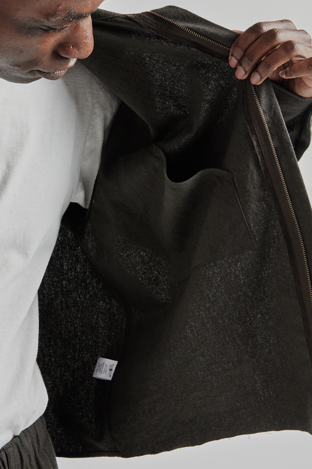 S.K Manor Hill SS25 Mechanic Shirt Jacket Antique Black 23