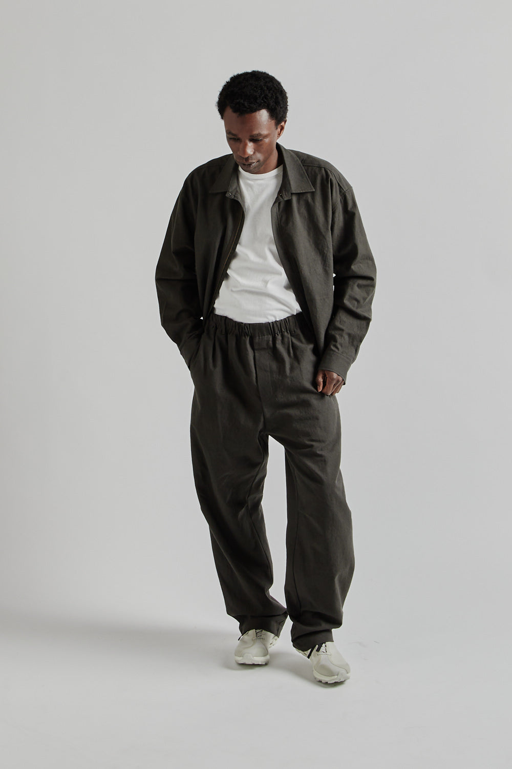 S.K Manor Hill SS25 Mechanic Shirt Jacket Antique Black 24