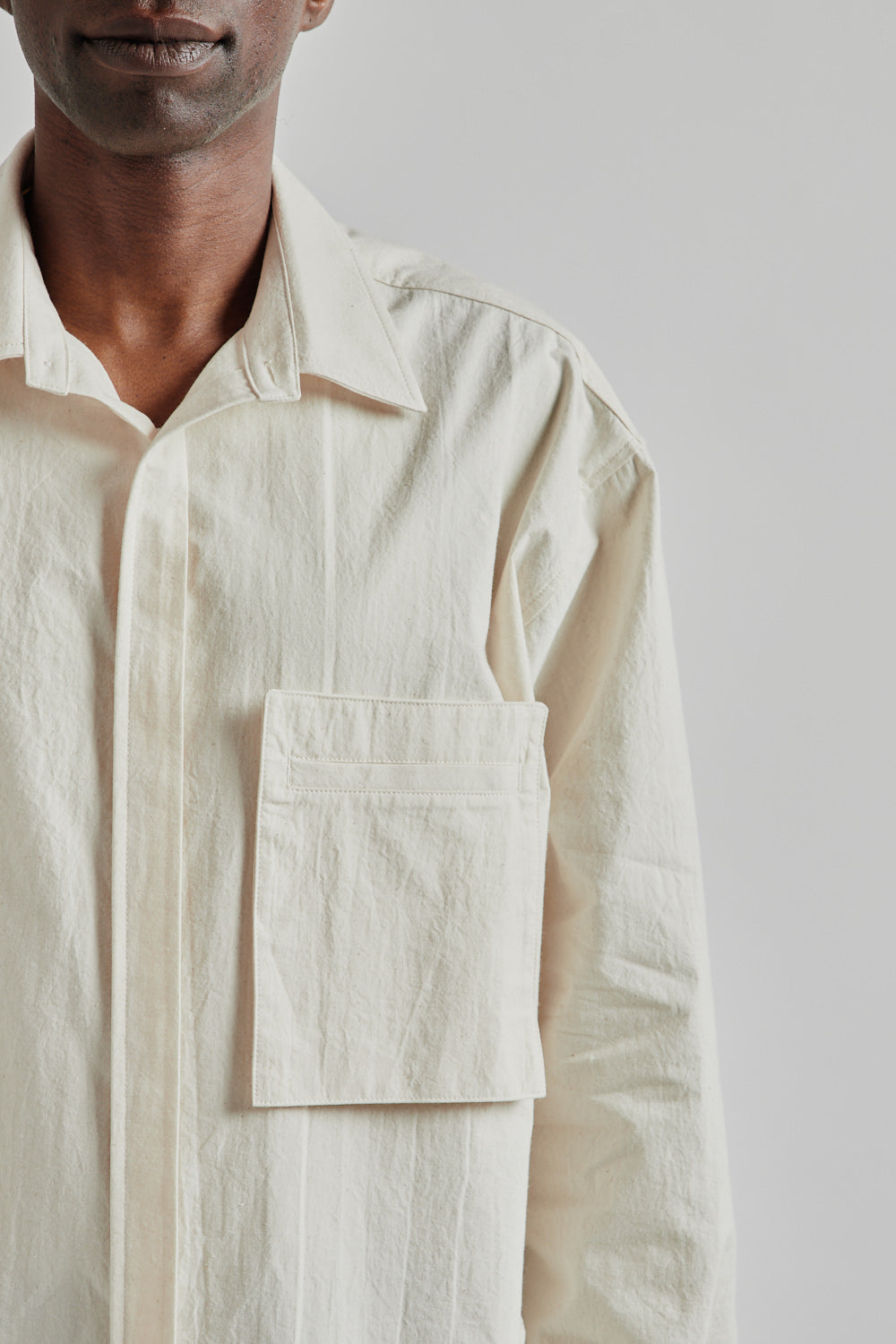 s.k. manor hill OBA SHIRT シアサッカープルオーバー SK Manor Hill Overturn Shirt -Natural | Wallace Mercantile Shop
