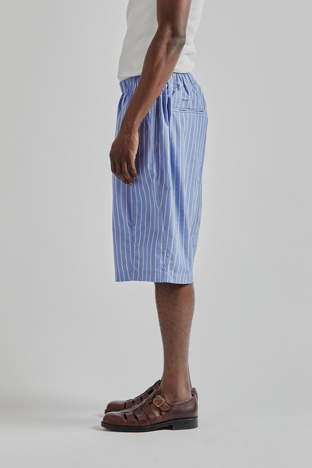 S.K Manor Hill SS25 Solar Short Blue White Stripes 6