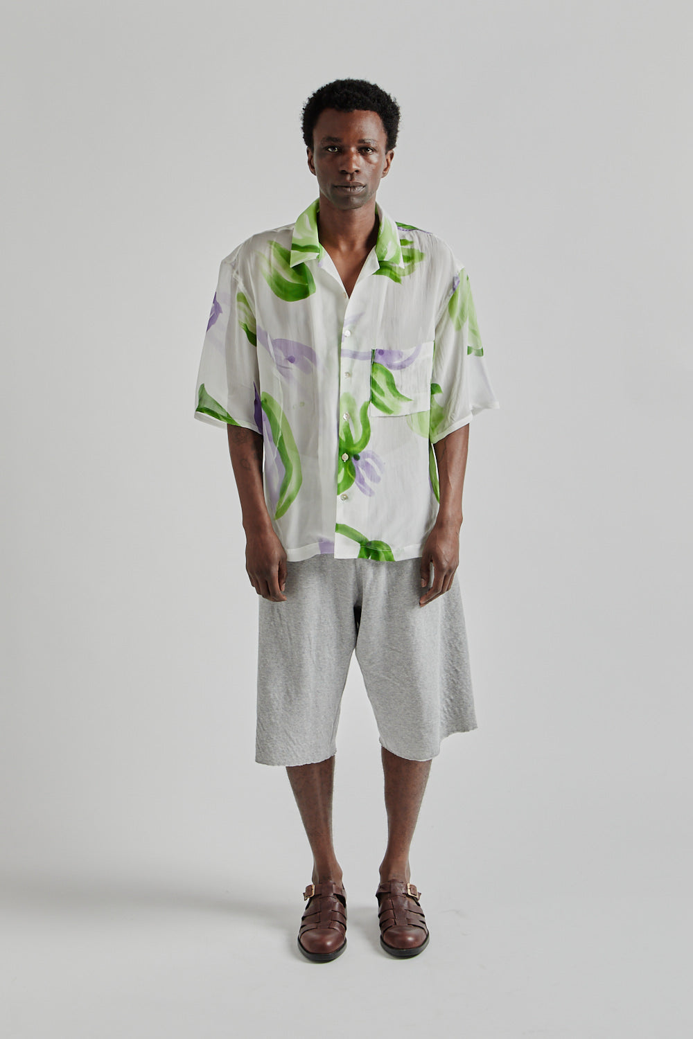 SK Manor Hill SS25 Earl Sweatshort Heather Grey 01