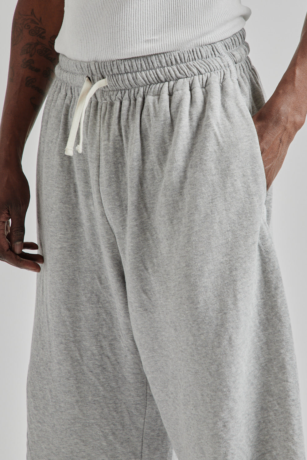 SK Manor Hill SS25 Earl Sweatshort Heather Grey 010