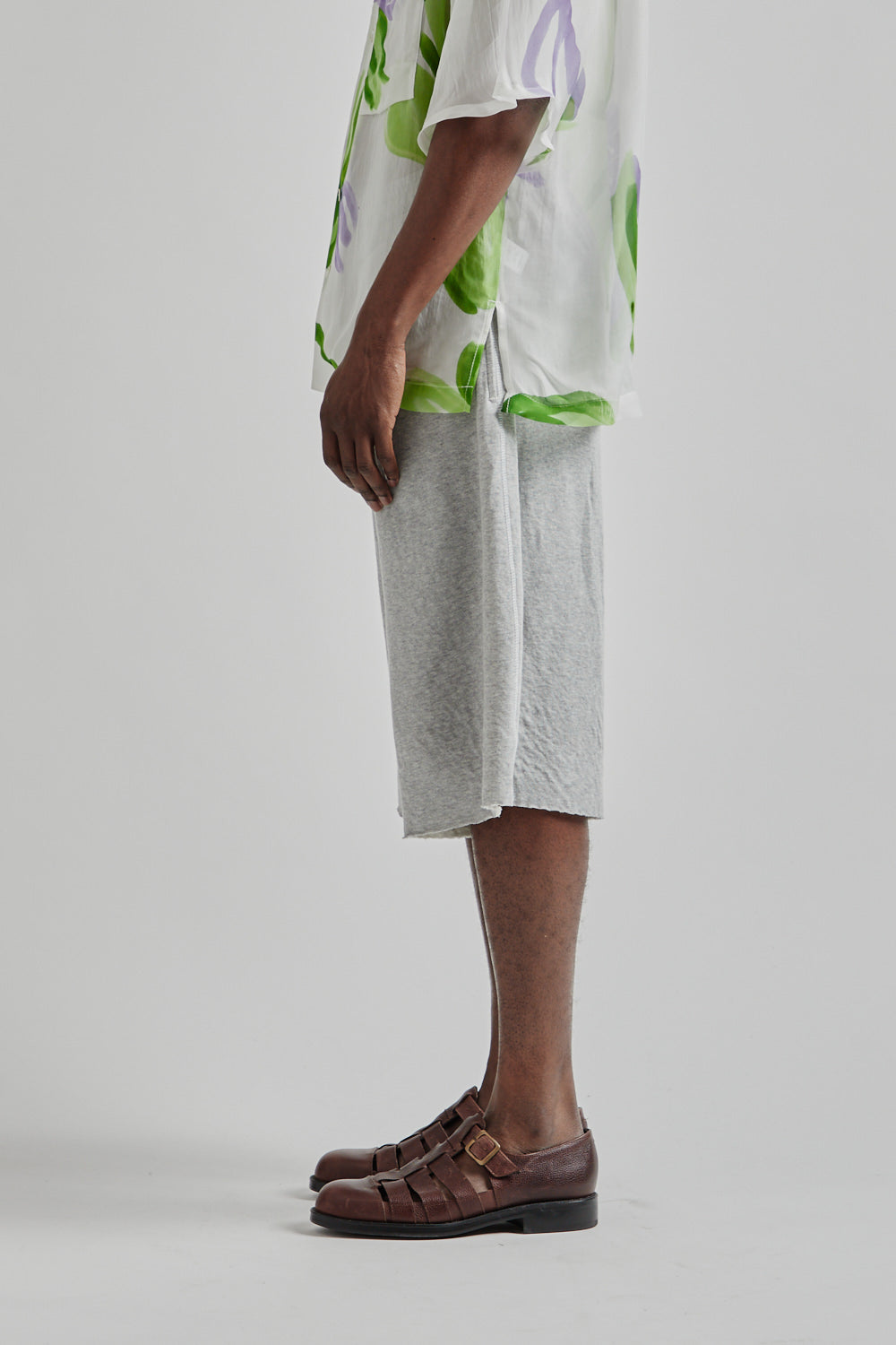 SK Manor Hill SS25 Earl Sweatshort Heather Grey 03
