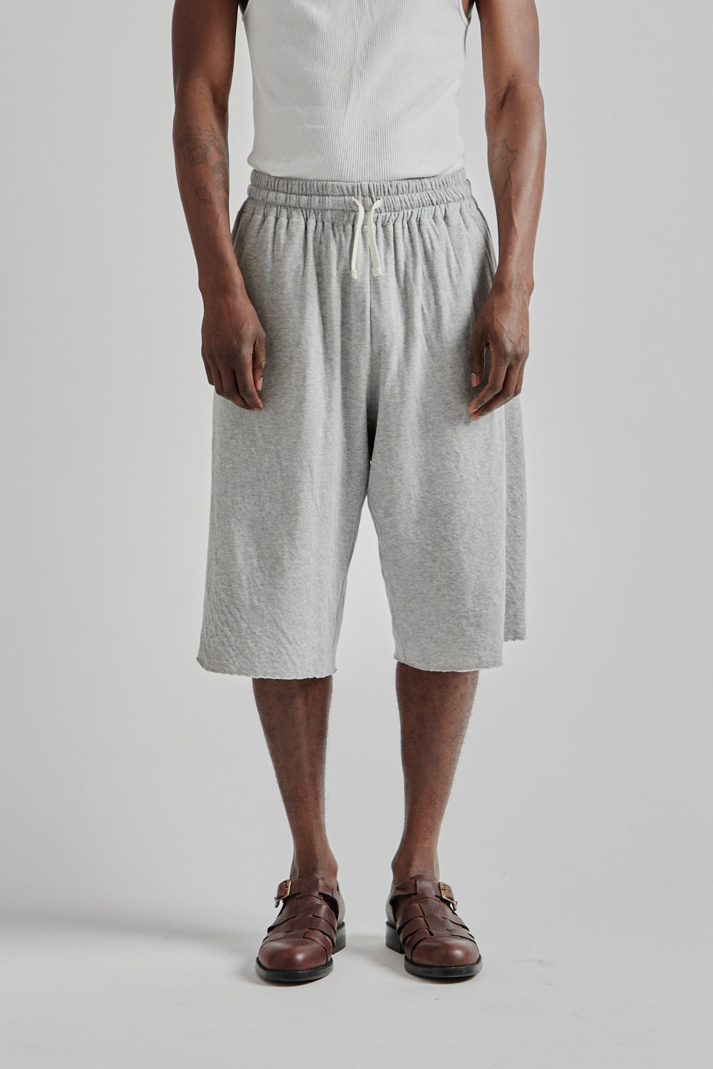 SK Manor Hill SS25 Earl Sweatshort Heather Grey 05