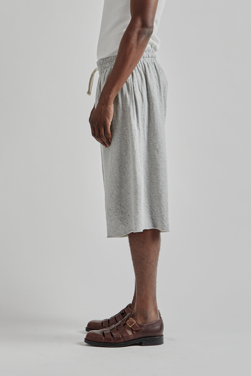 SK Manor Hill SS25 Earl Sweatshort Heather Grey 06