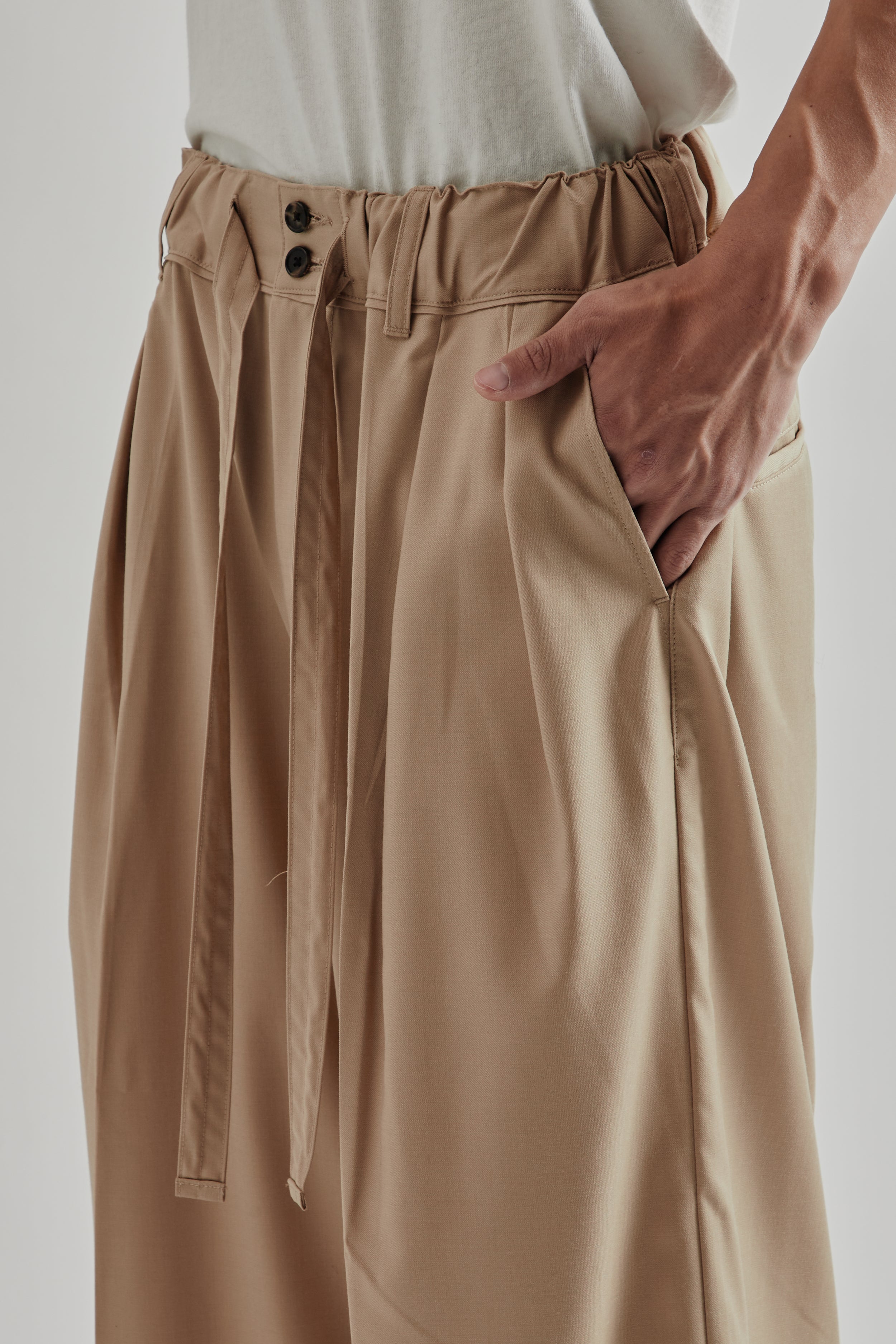 Sillage Hakama Pants - Beige Twill | Wallace Mercantile Shop