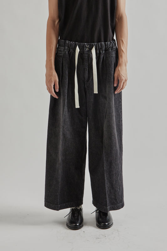 Sillage FW25 Hakama Pants Black Denim Damaged 2