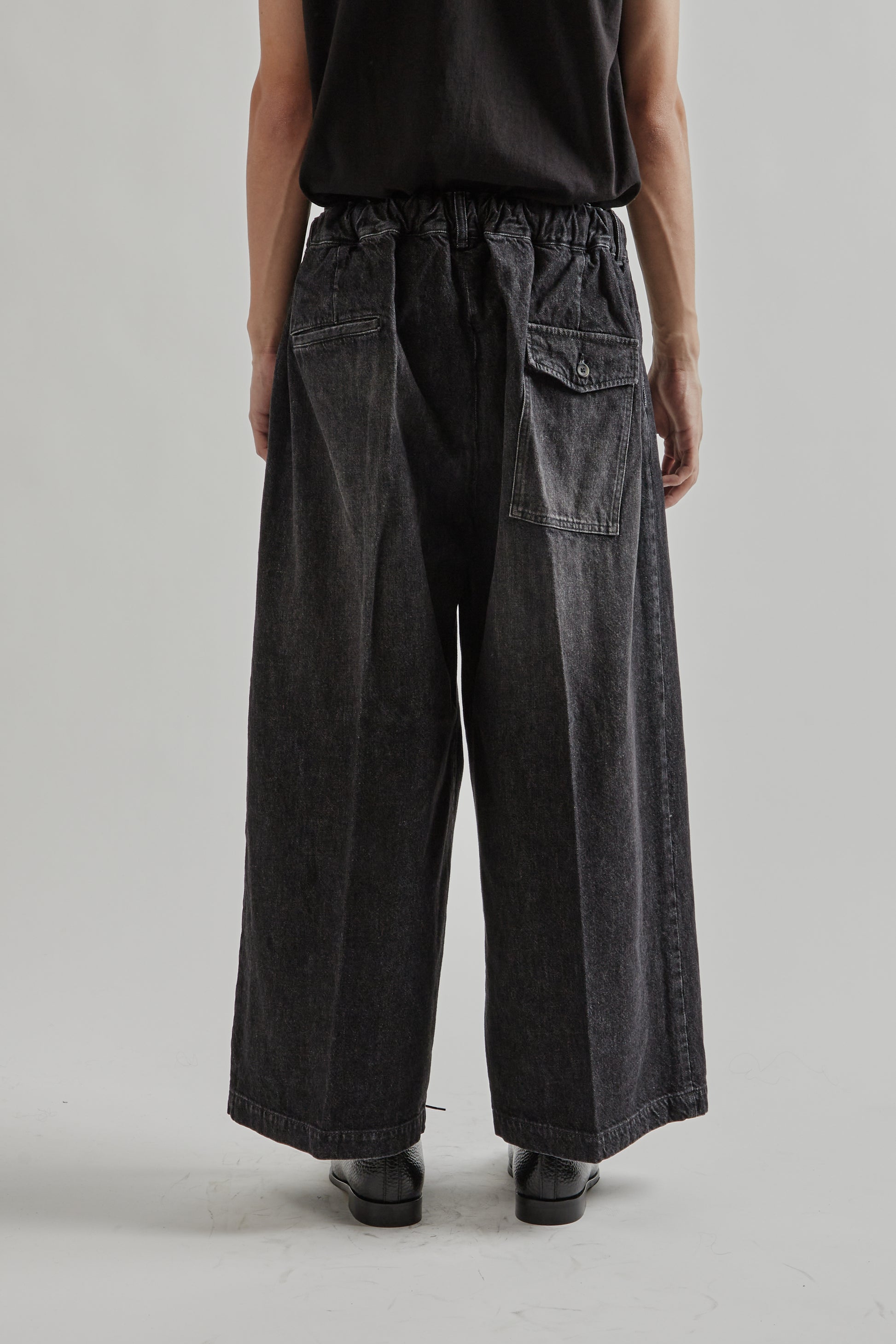 Sillage FW25 Hakama Pants Black Denim Damaged 4