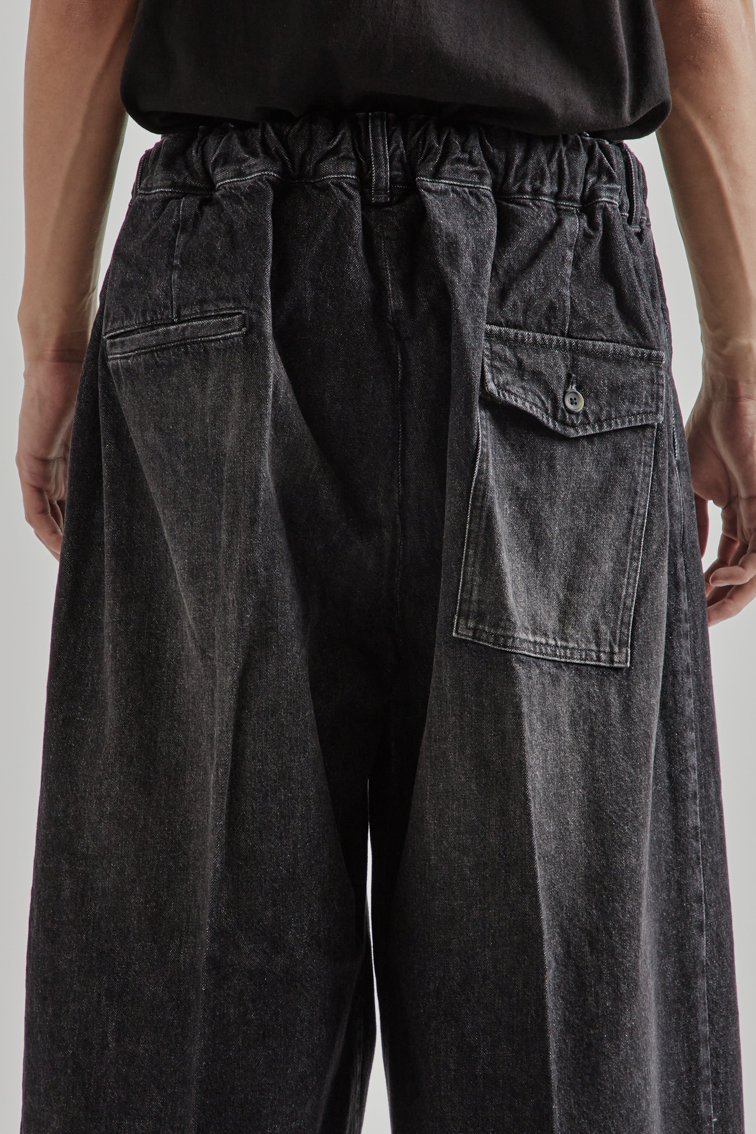 Sillage Hakama Pants - Black Denim Damaged | Wallace Mercantile Shop