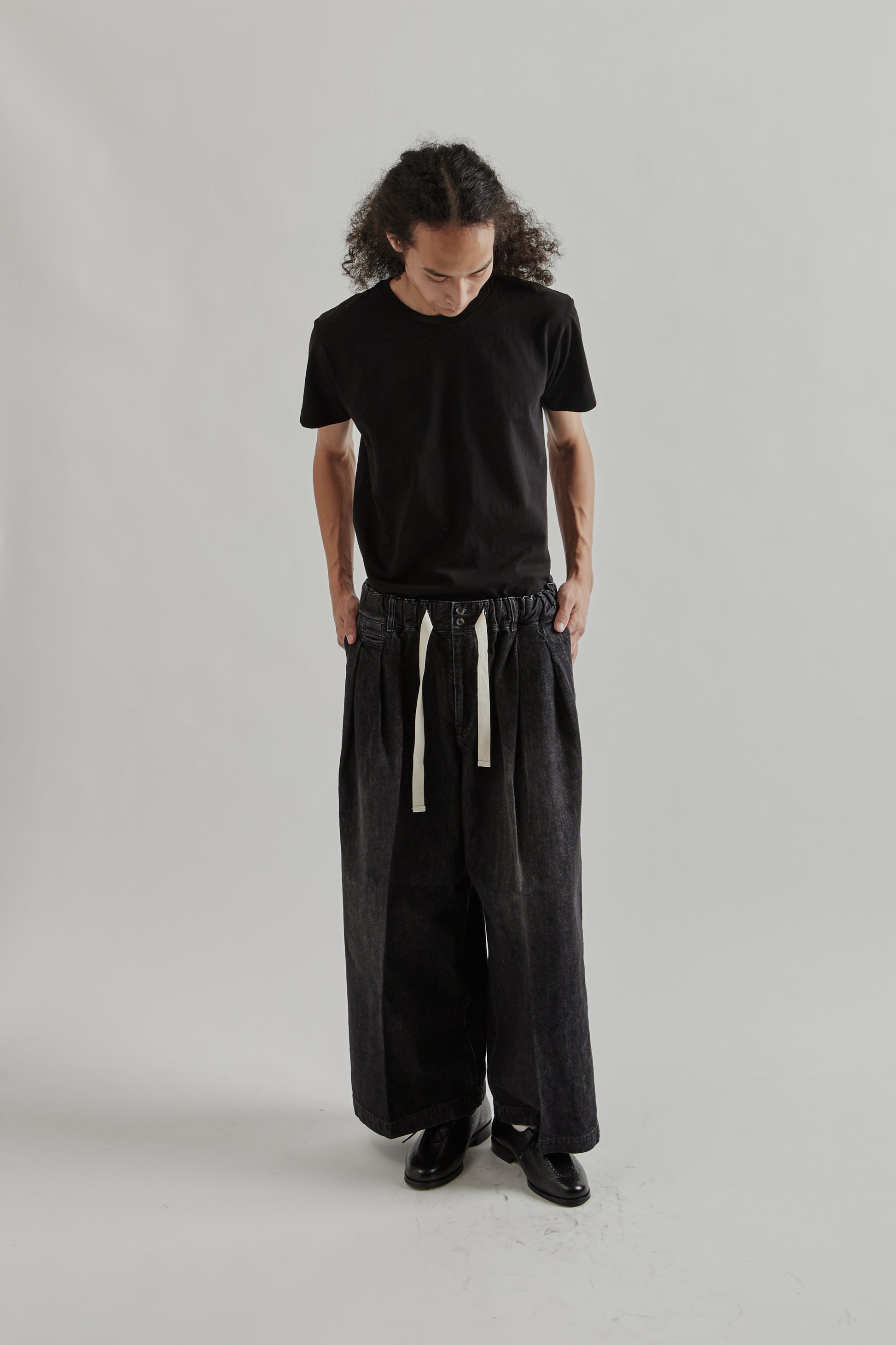 Sillage FW25 Hakama Pants Black Denim Damaged 9