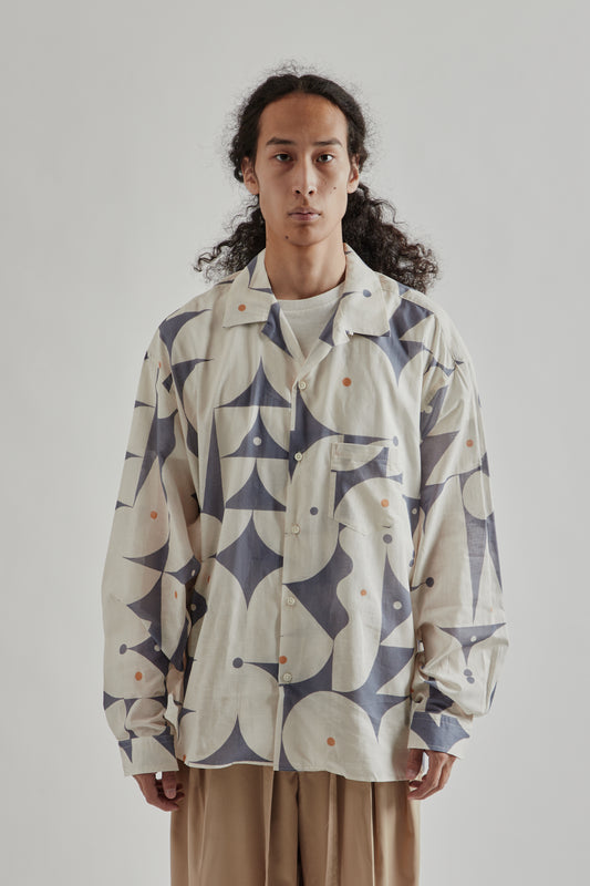 Sillage FW25 Re-Engineered Overshirt Long Sleeve Aaron Glasson Blue2