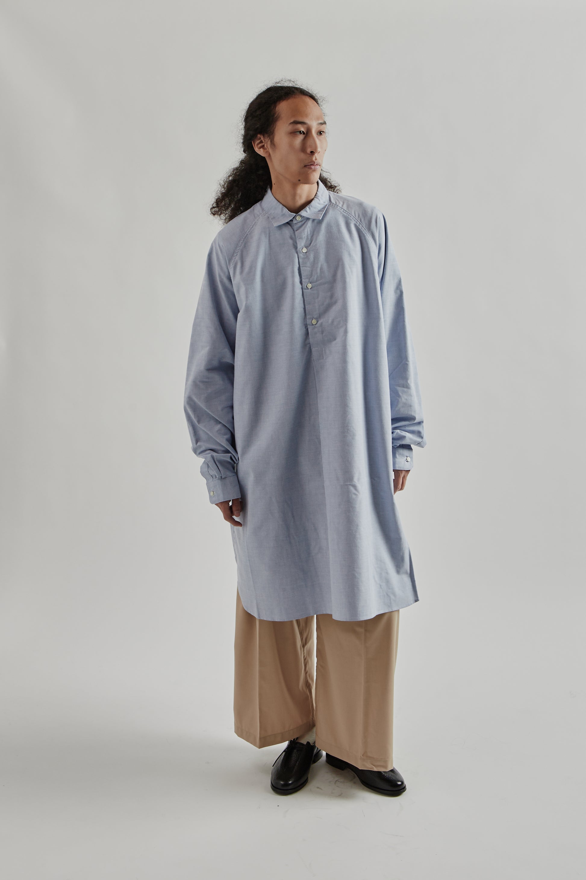 Sillage FW25 Wide Shirt Blue Popover Long23
