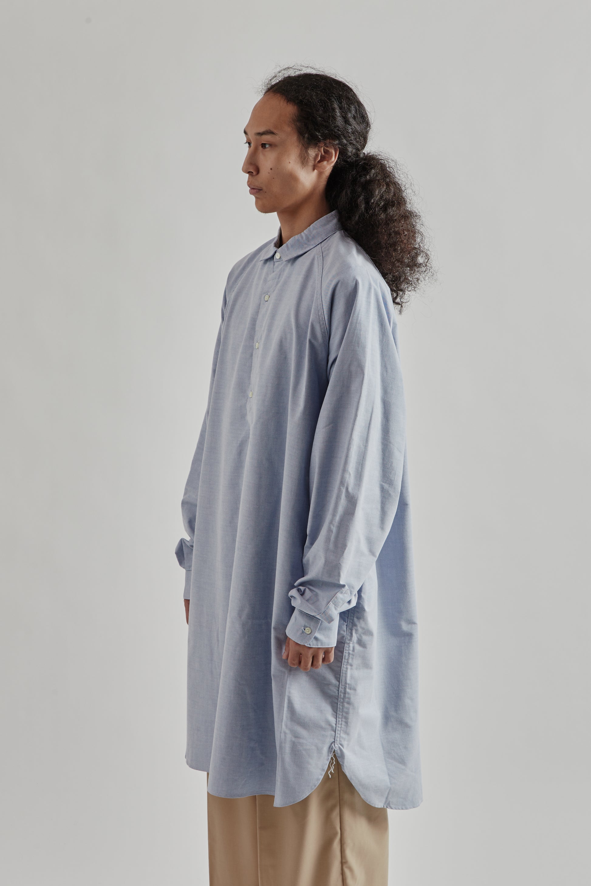 Sillage FW25 Wide Shirt Blue Popover Long4