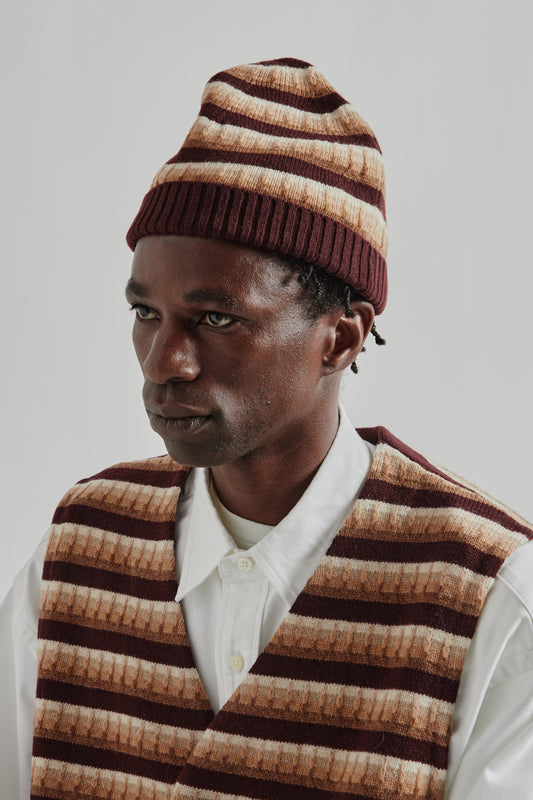 Bonnet Three D Knit - Brown Mix