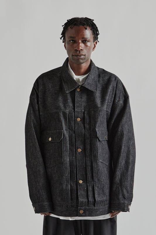 Trucker Jacket - Black Denim One Wash