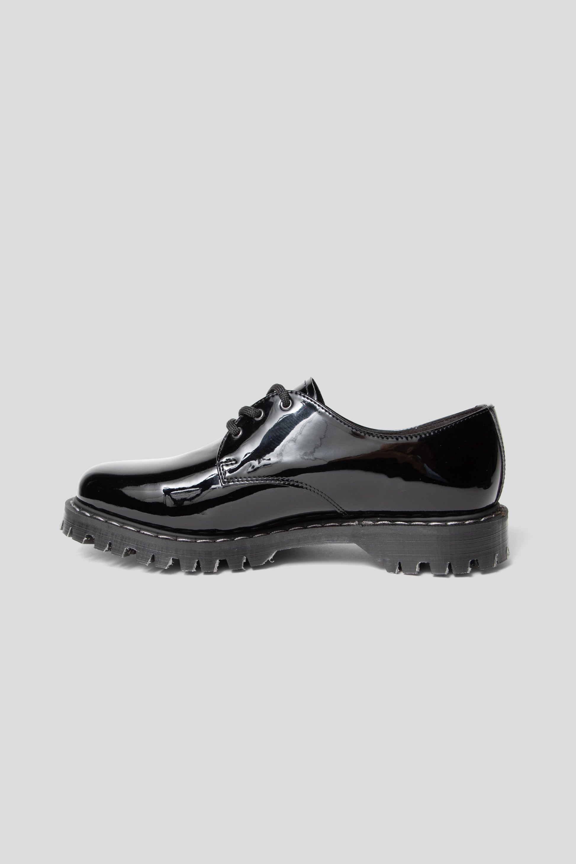 Solovair SS25 3 Eye Gibson Shoe Black Patent 05
