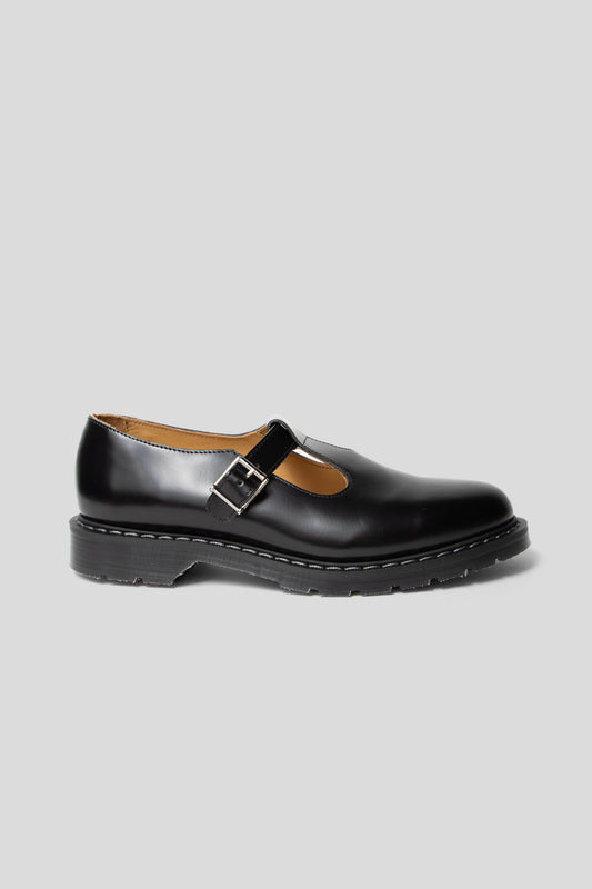 Solovair SS25 Mary Jane Shoe Black Hi-Shine 01
