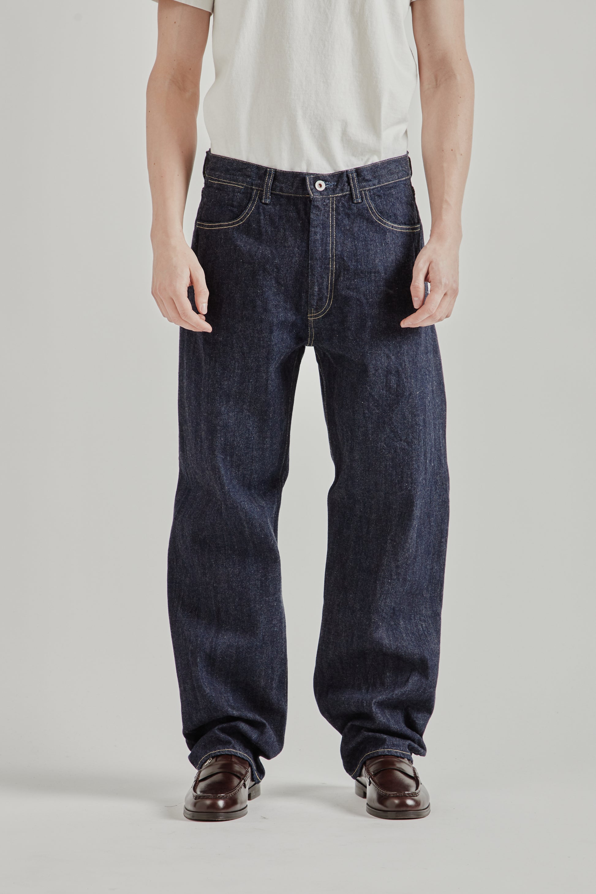 Still By Hand 5 Pocket Denim Pants Indigo 2547