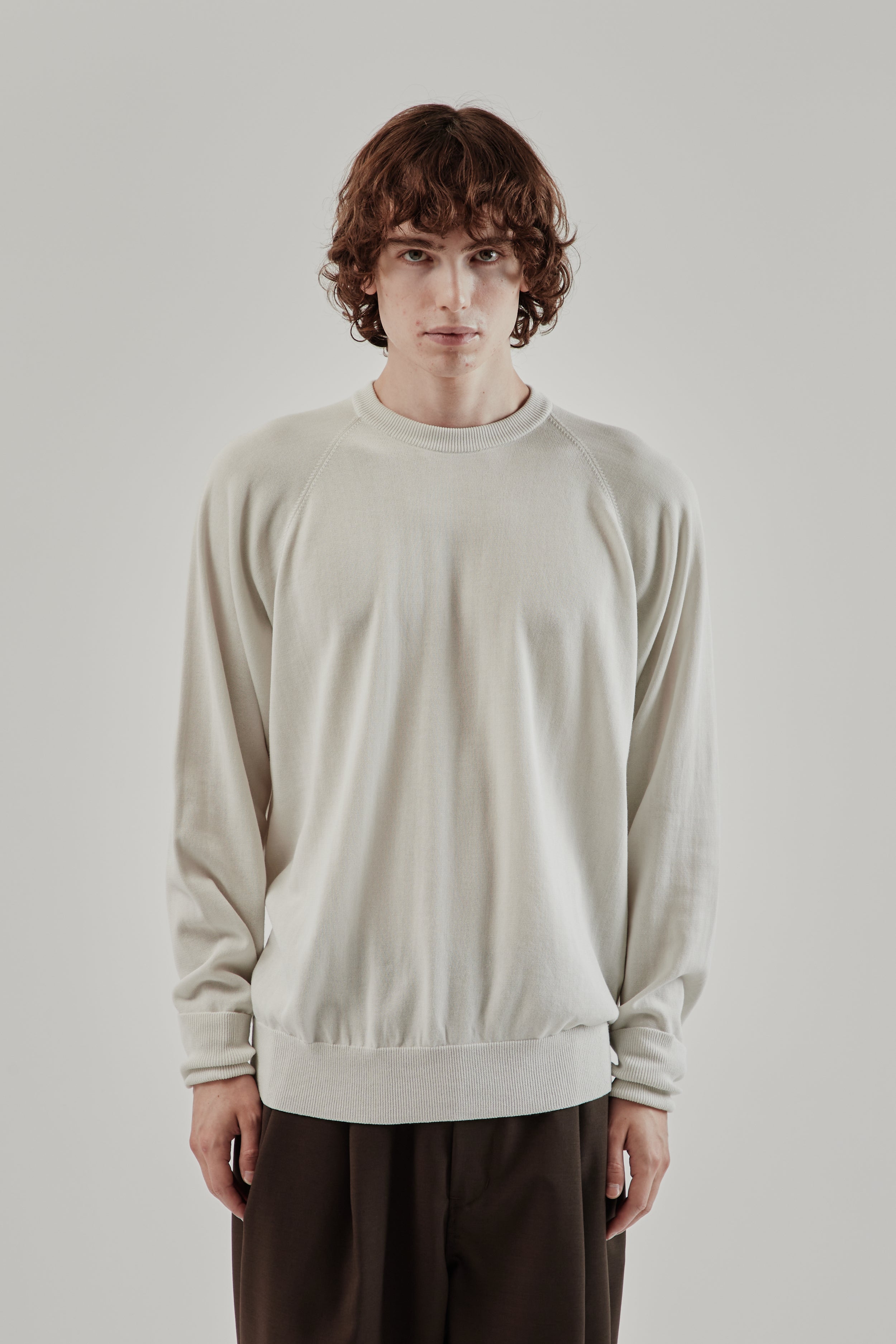 トップス 25AW STILL BY HAND Cotton Silk Knit Still By Hand Cotton/Silk Pullover - Ivory | Wallace Mercantile Shop