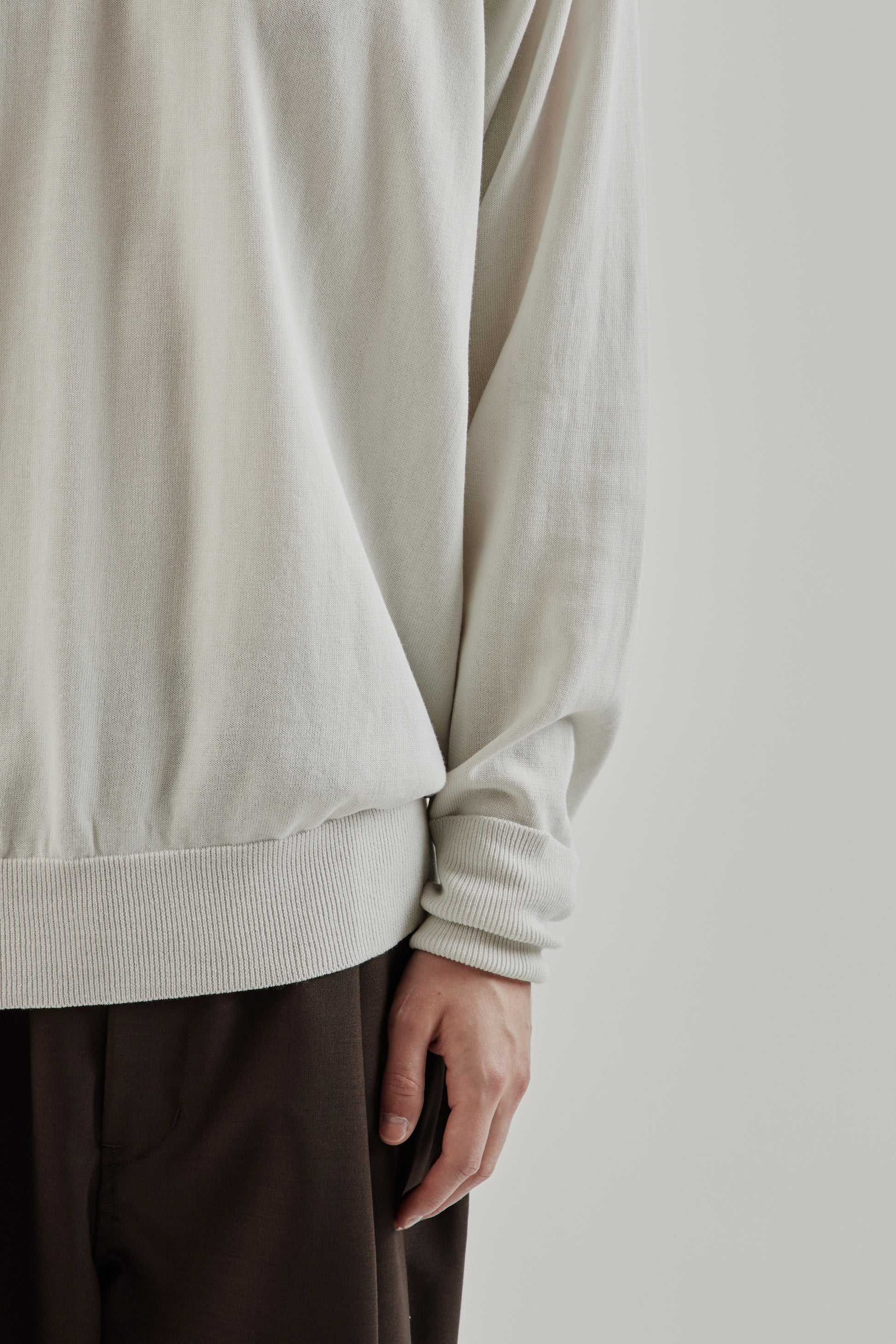 Still By Hand FW25 Cotton Silk Pullover Ivory 8