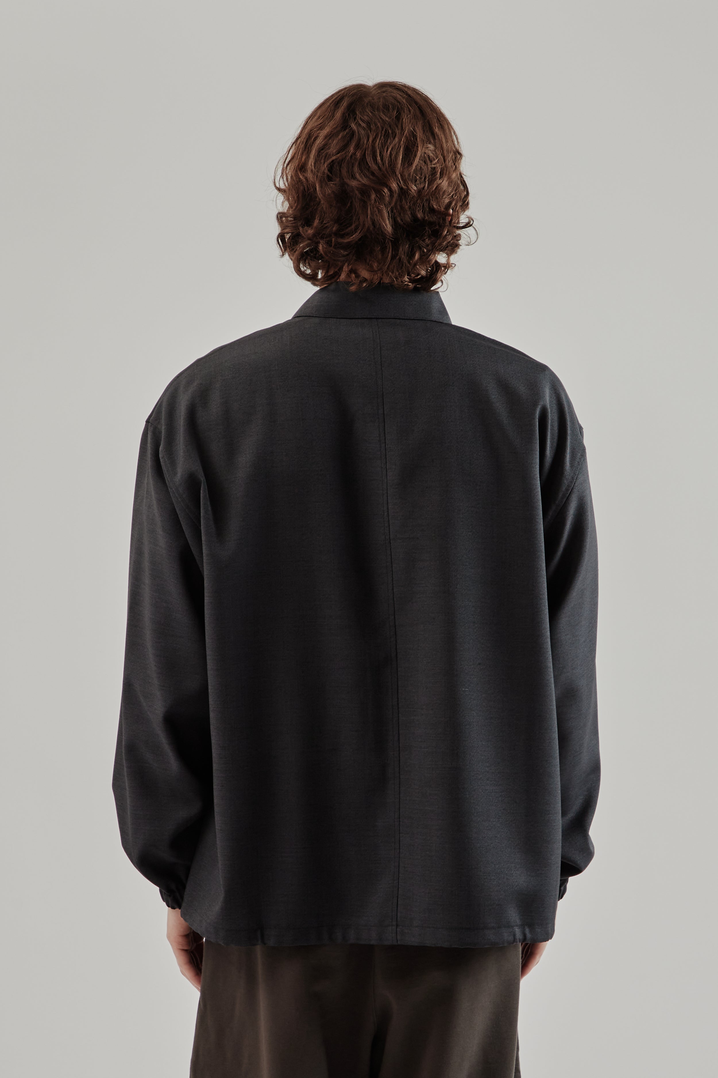【ブラック（01）】MARCO DOUBLE POCKET LONG SLEEVE SHIRT marka - 【ラスト1点-サイズ2】 DOUBLE POCKET OPEN COLLAR SHIRT