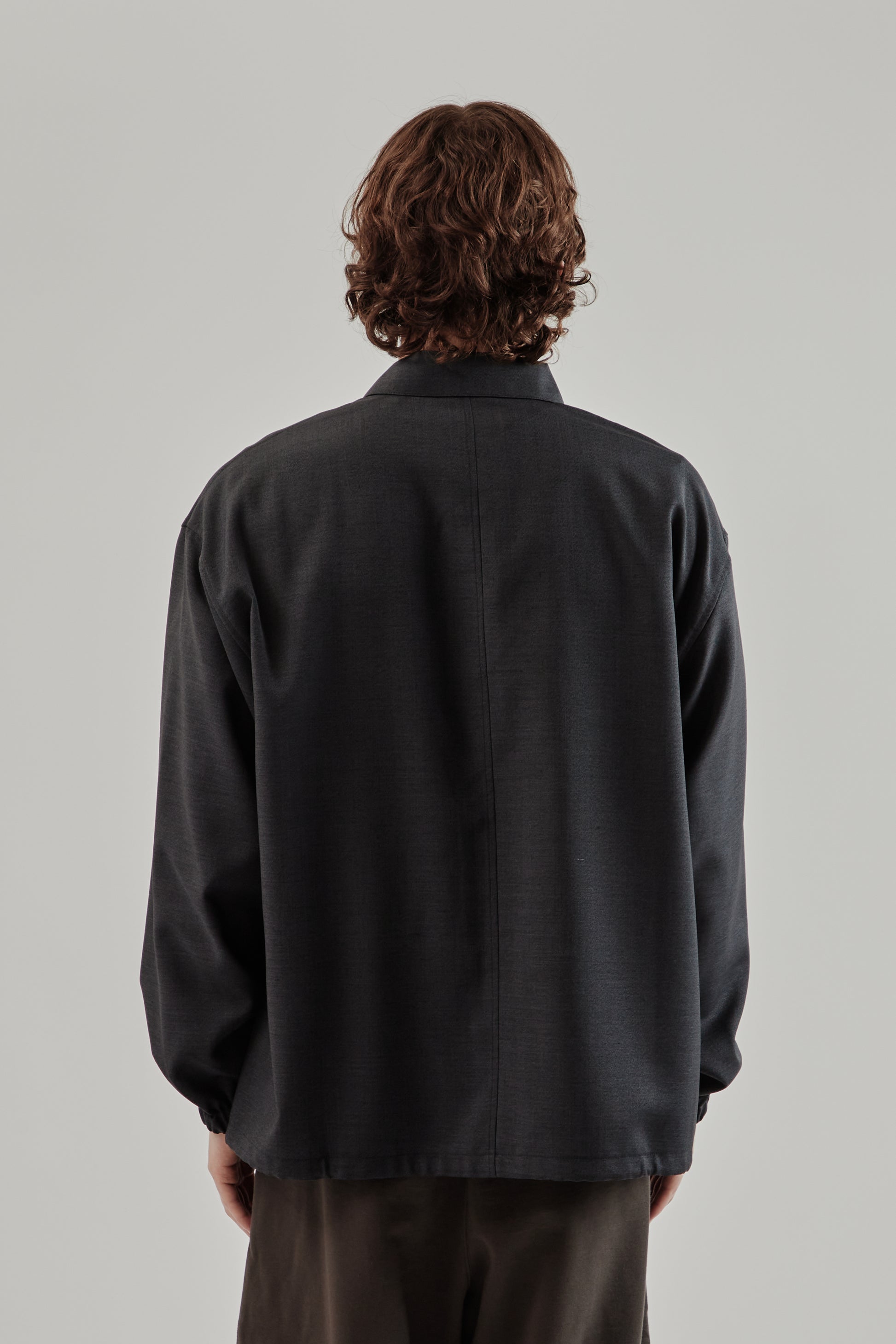 Still By Hand FW25 Double Pocket Shirt Jacket Charcoal 16