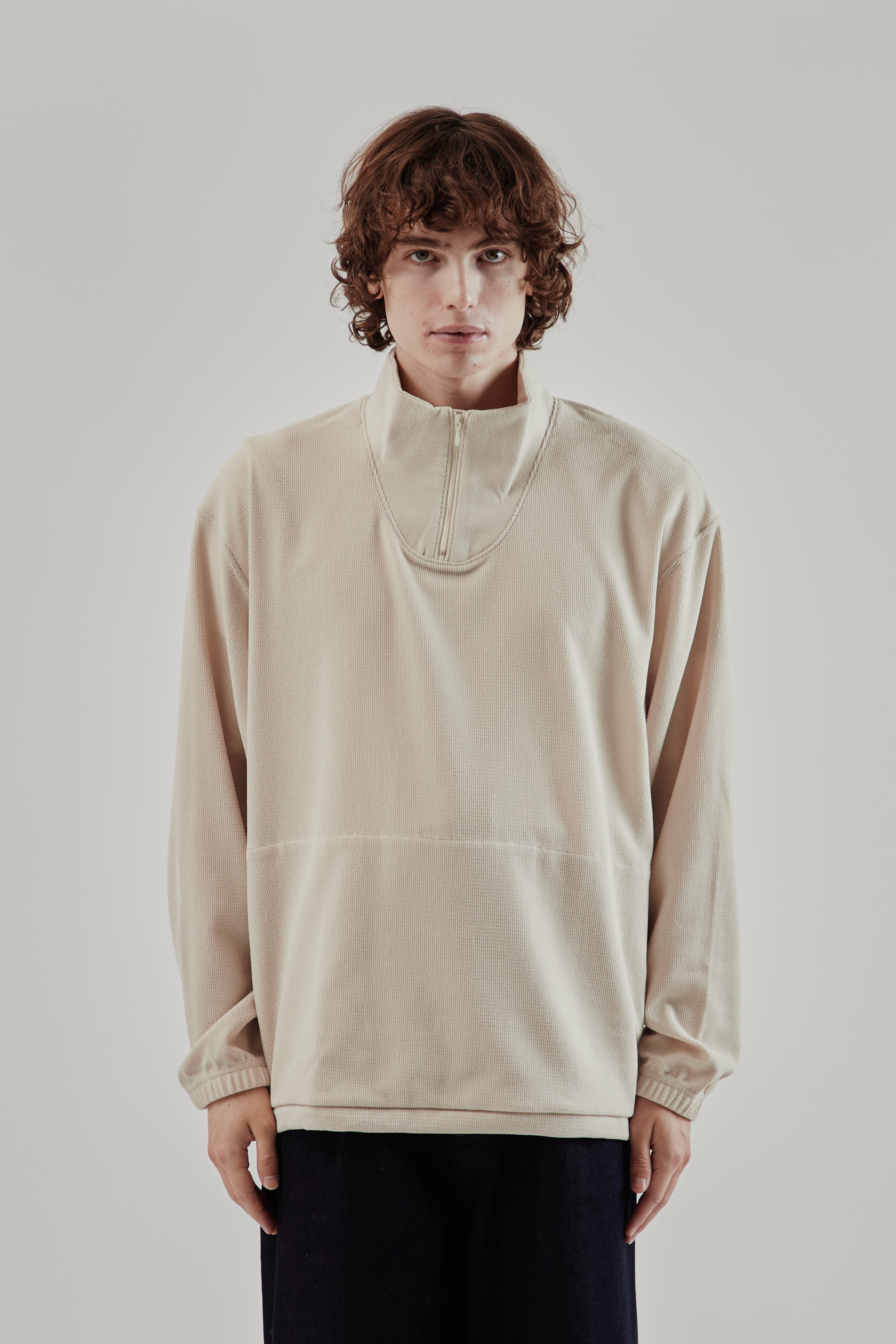 WAVEUNION別注HIGH NECK ZIP PULL OVER 4115060_HeatheredVenturePerfor