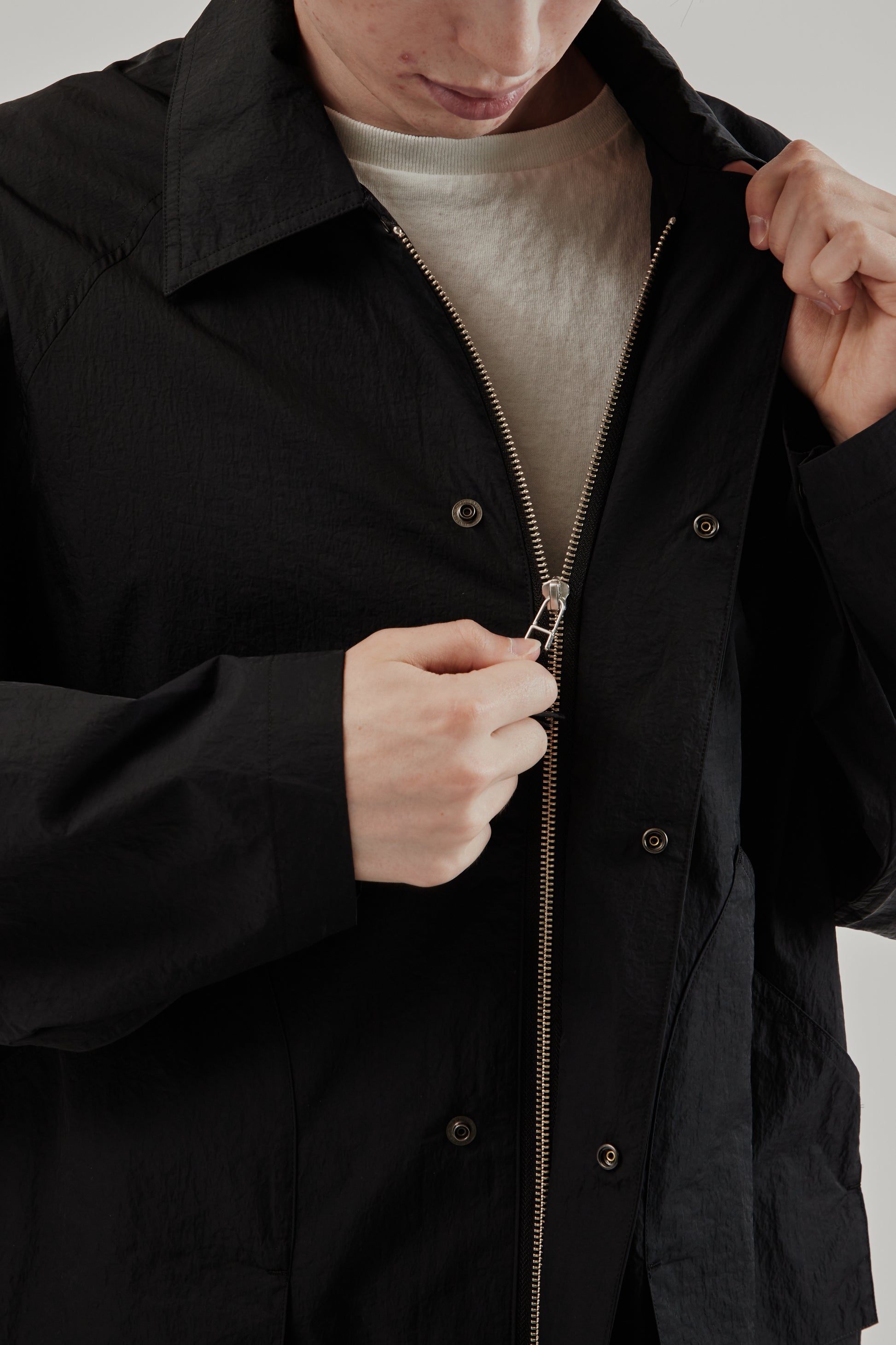 Still By Hand FW25 Nylon Half Coat 10