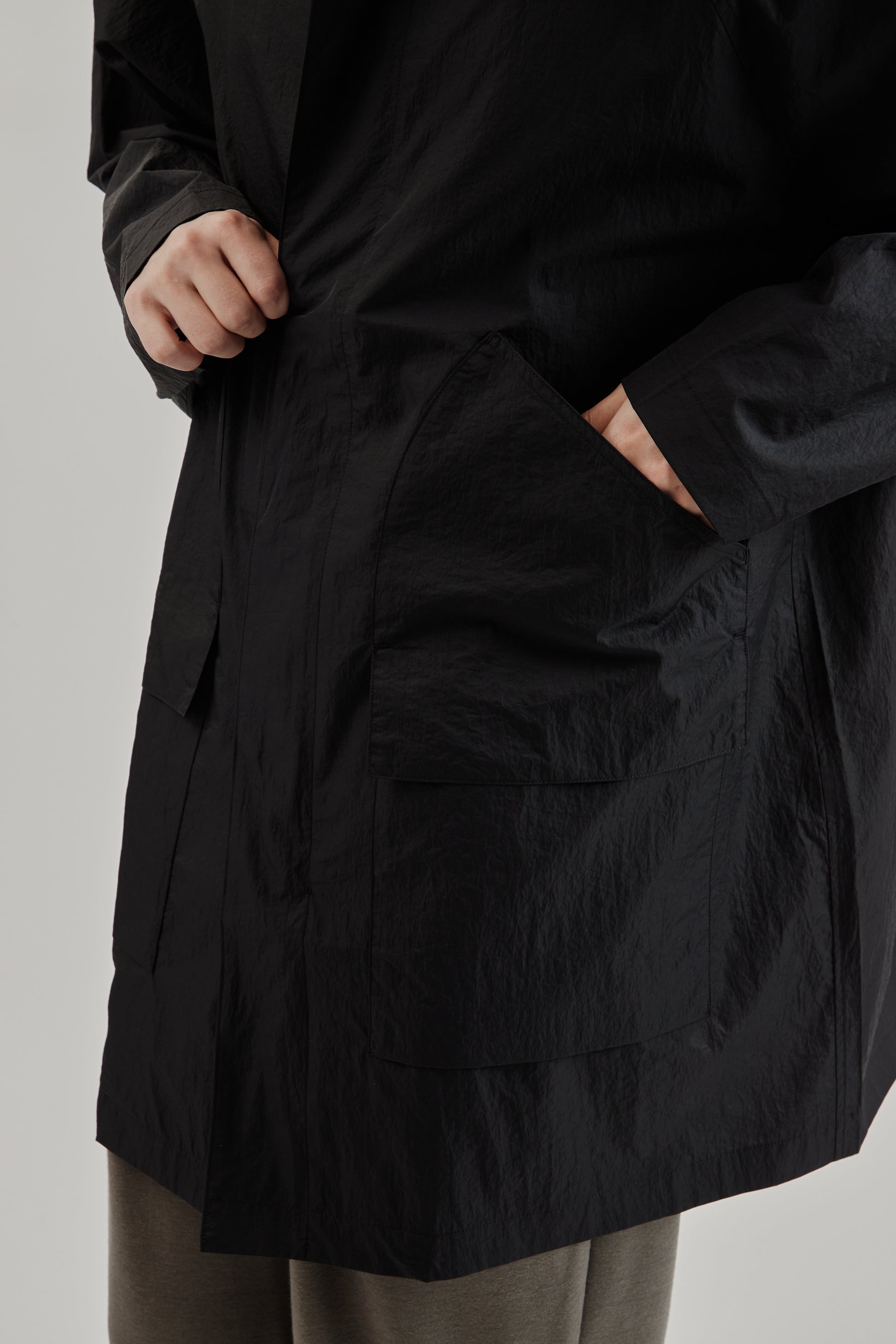 Still By Hand FW25 Nylon Half Coat 9