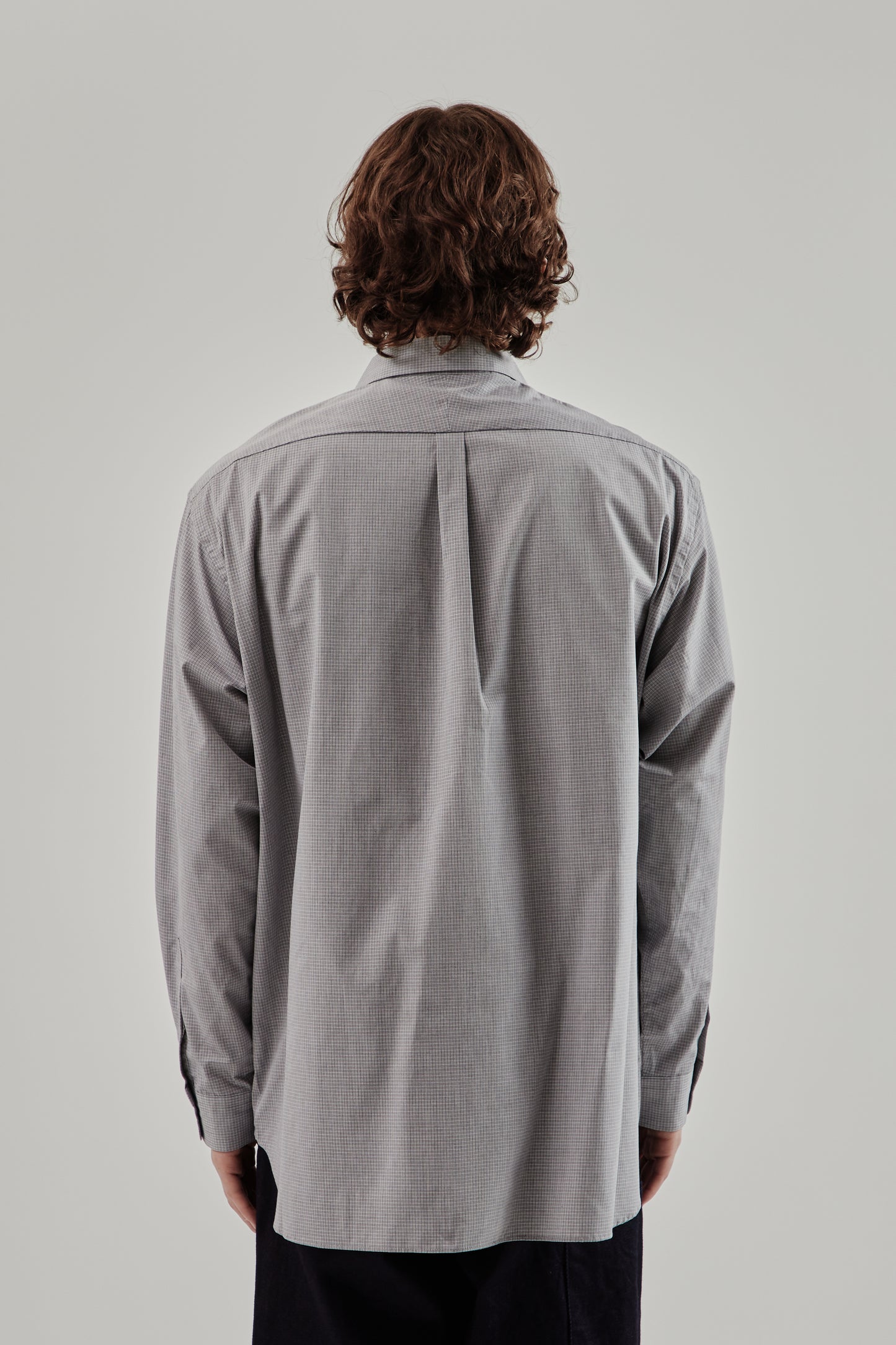Still By Hand FW25 Oversized Shirt Grey Check 5