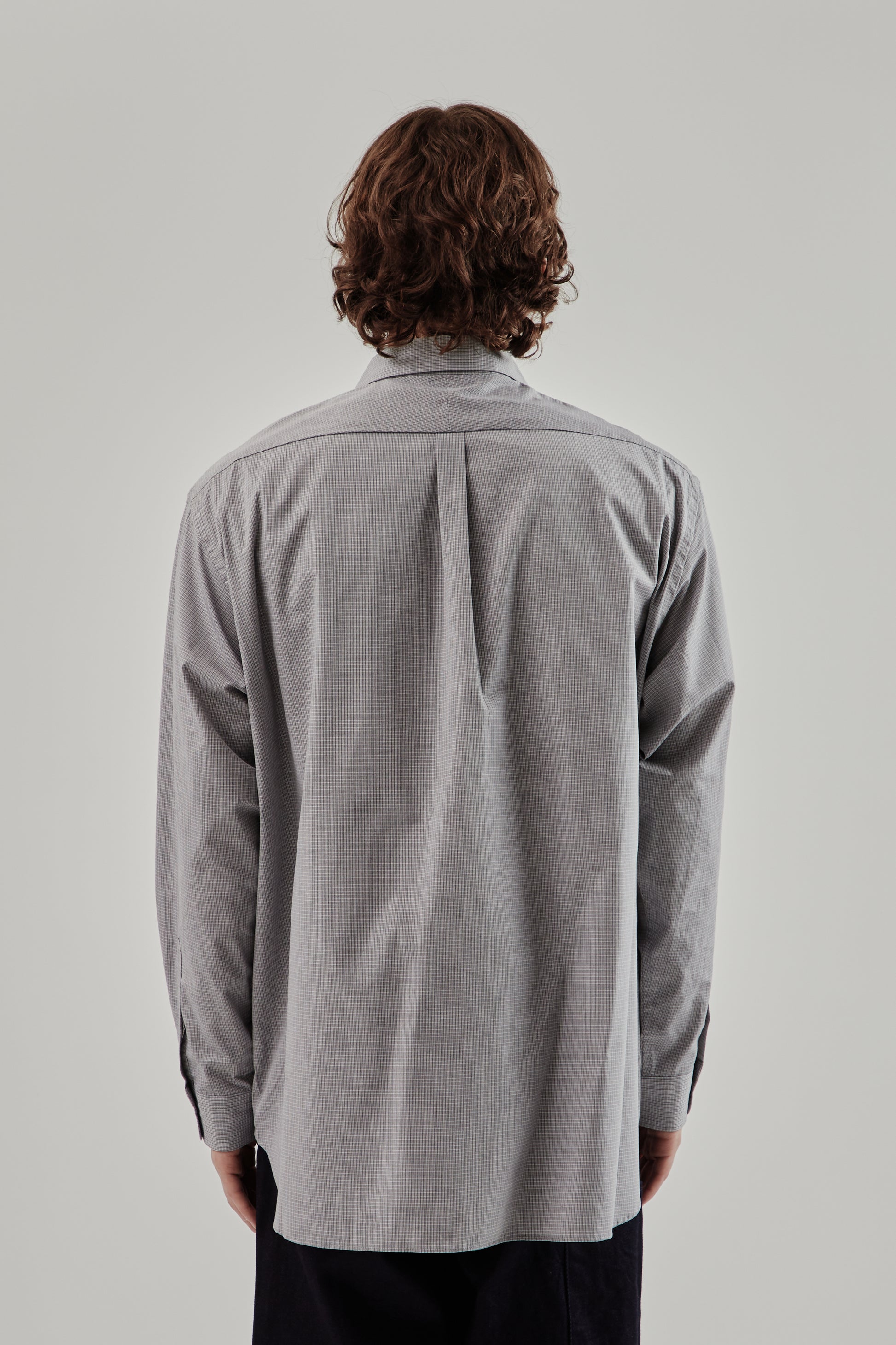 Still By Hand FW25 Oversized Shirt Grey Check 5