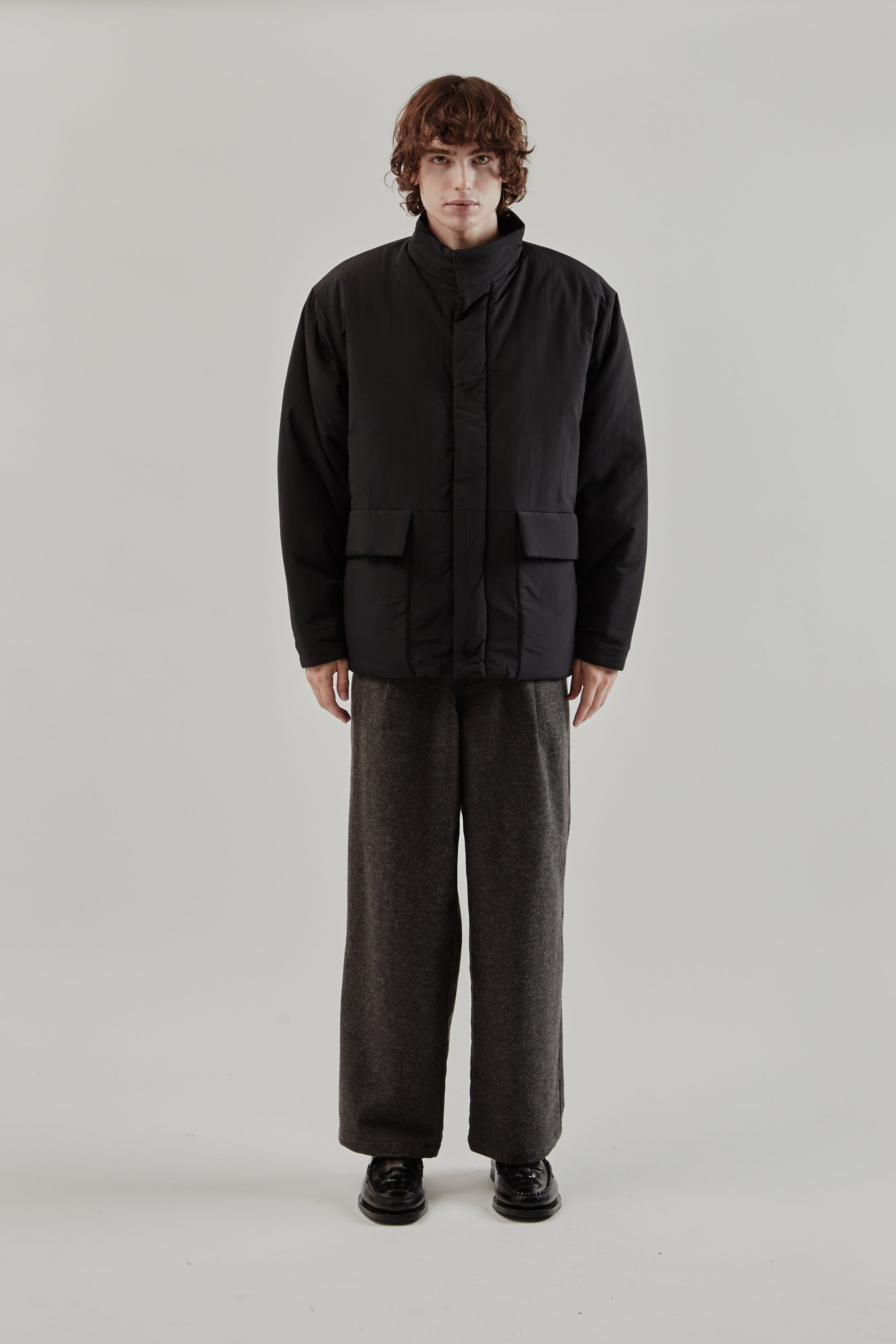 Still By Hand FW25 Round Puffy Blouson Black 1