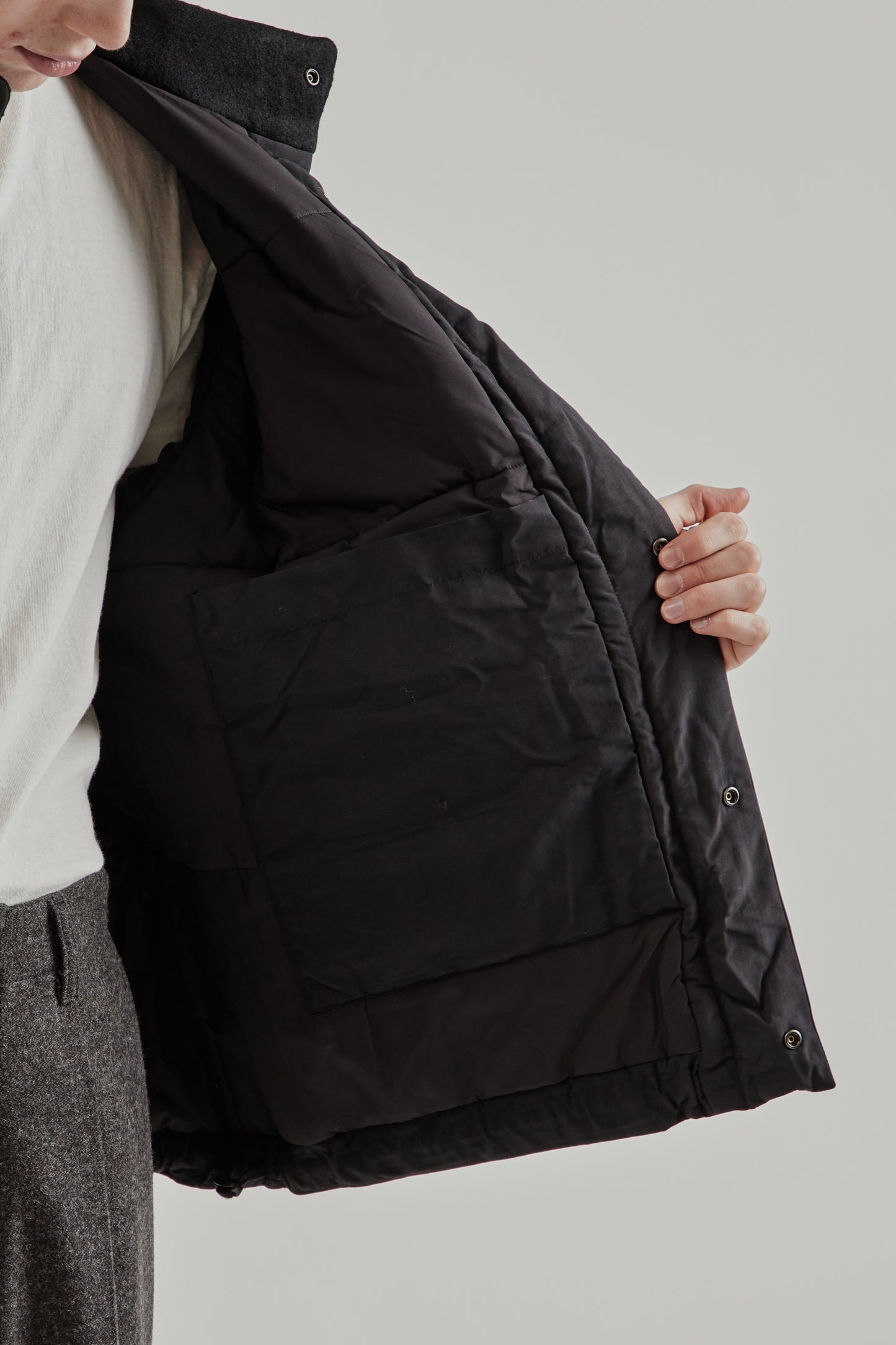 Still By Hand FW25 Round Puffy Blouson Black 13