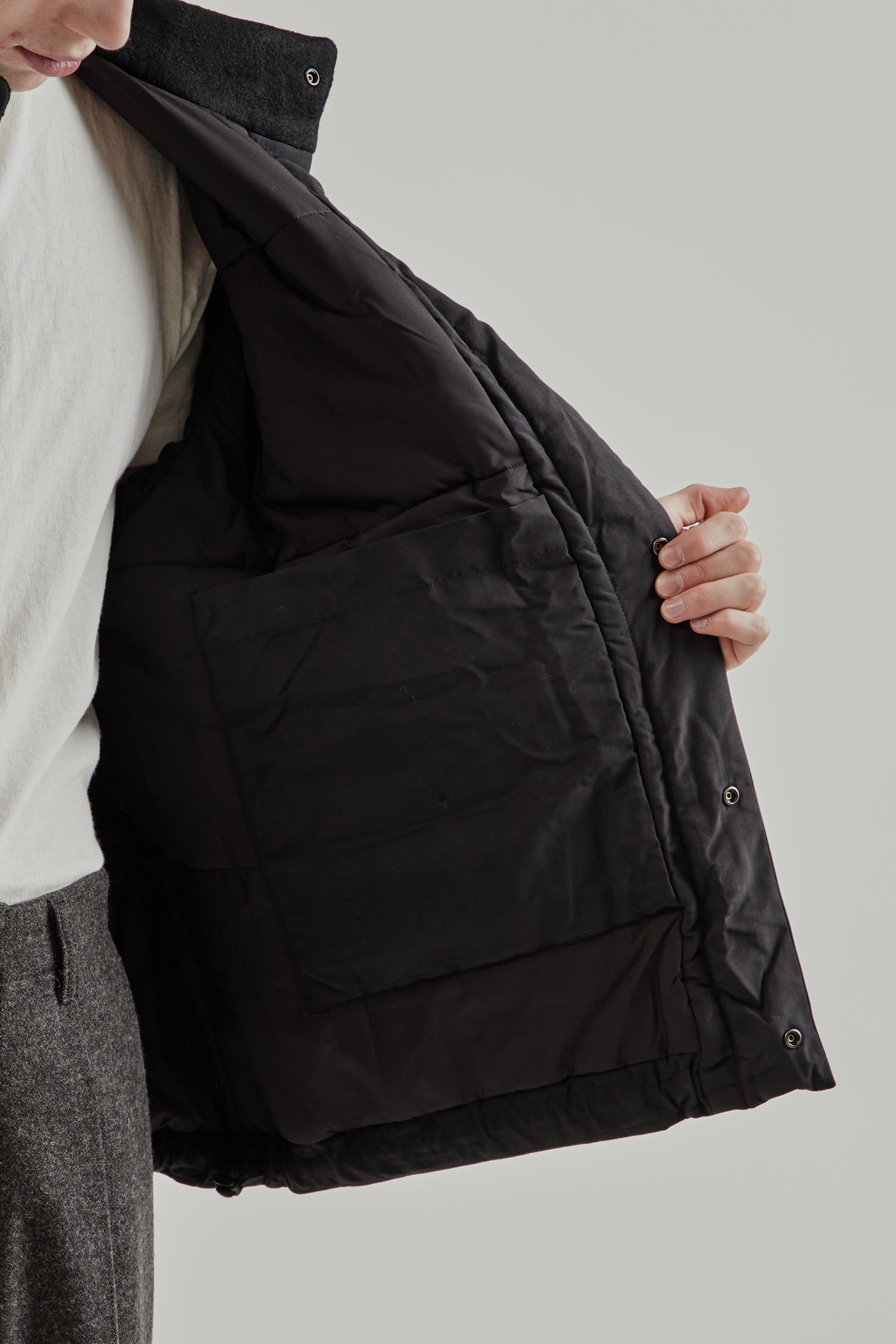 Still By Hand FW25 Round Puffy Blouson Black 13