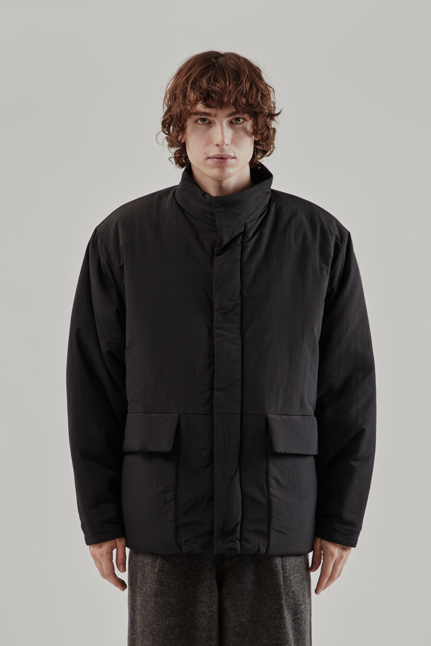 Still By Hand FW25 Round Puffy Blouson Black 2