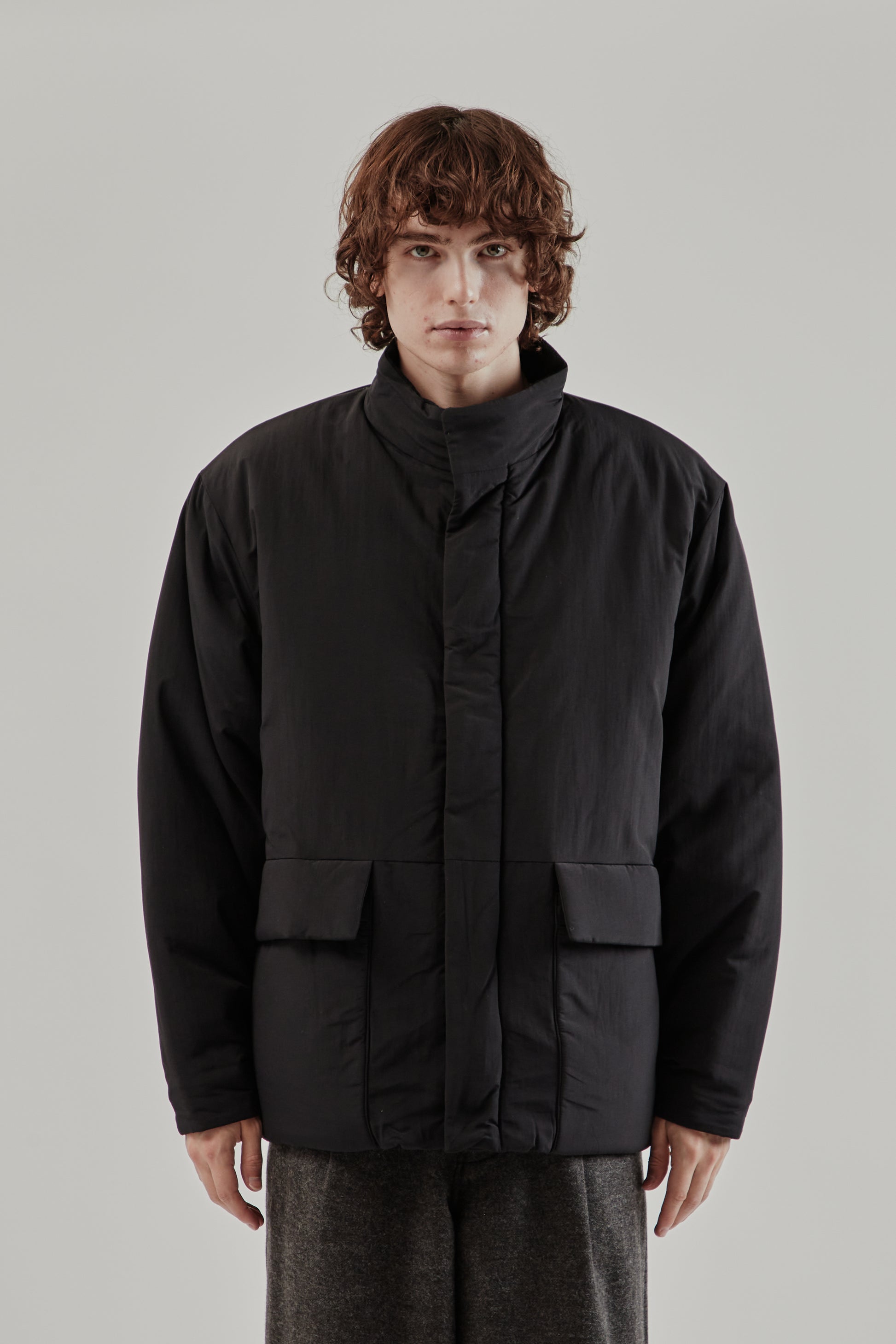 Still By Hand FW25 Round Puffy Blouson Black 2