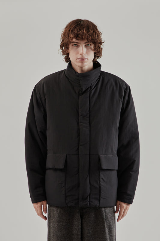 Still By Hand FW25 Round Puffy Blouson Black 2