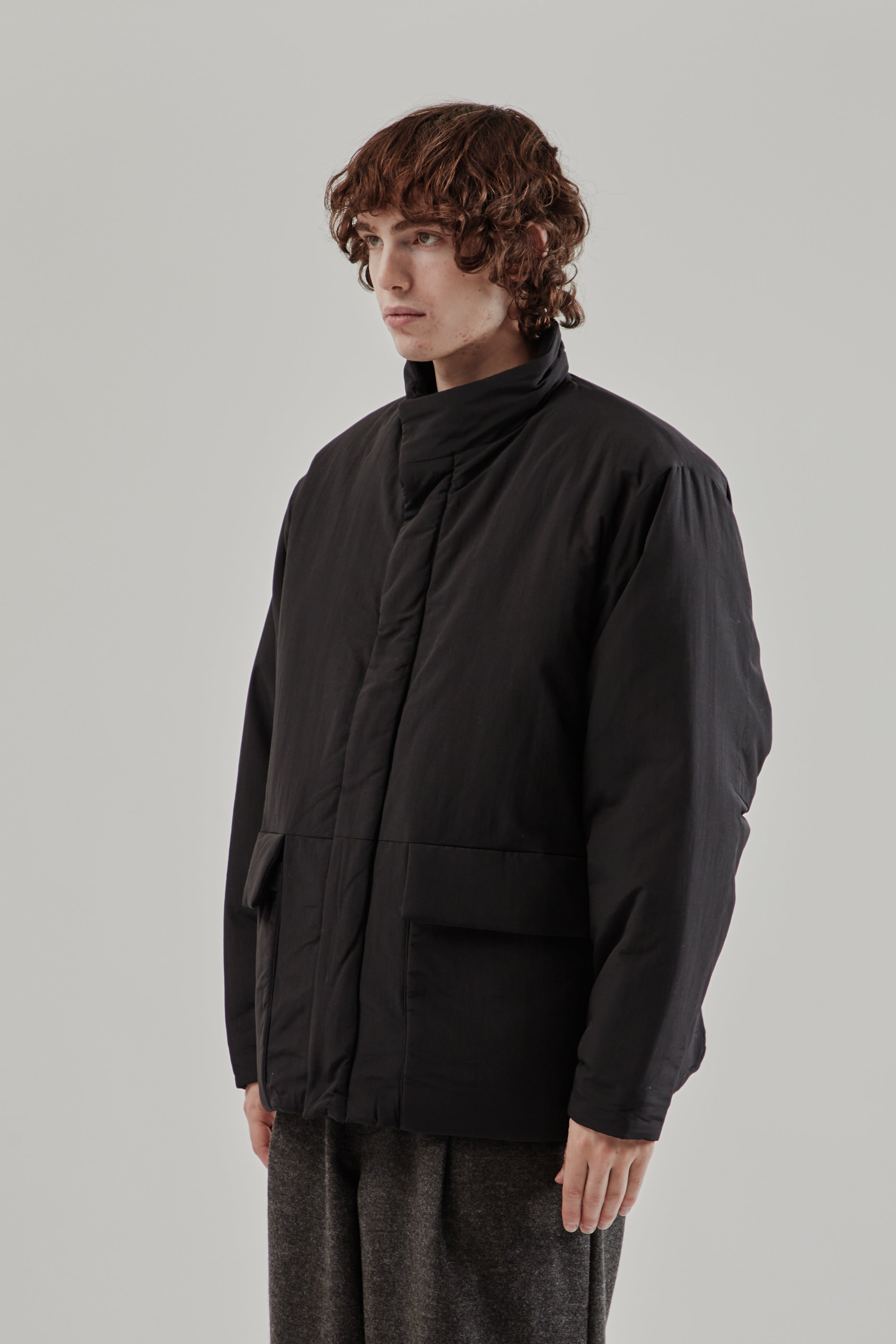ジャケット・アウター STILL BY HAND Round Puffy Blouson 2025AW Still By Hand Round Puffy Blouson - Black | Wallace Mercantile Shop