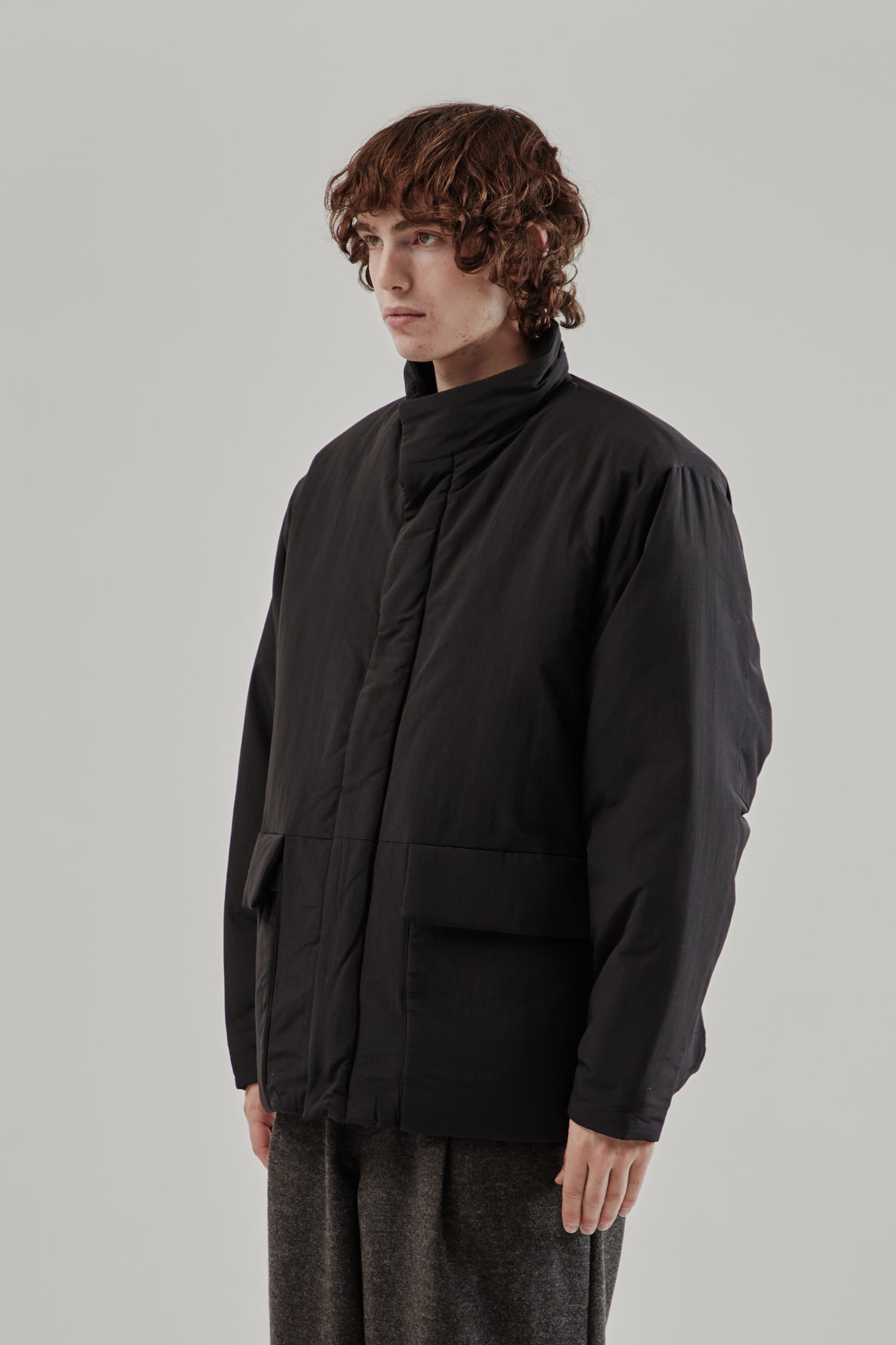 Still By Hand FW25 Round Puffy Blouson Black 3