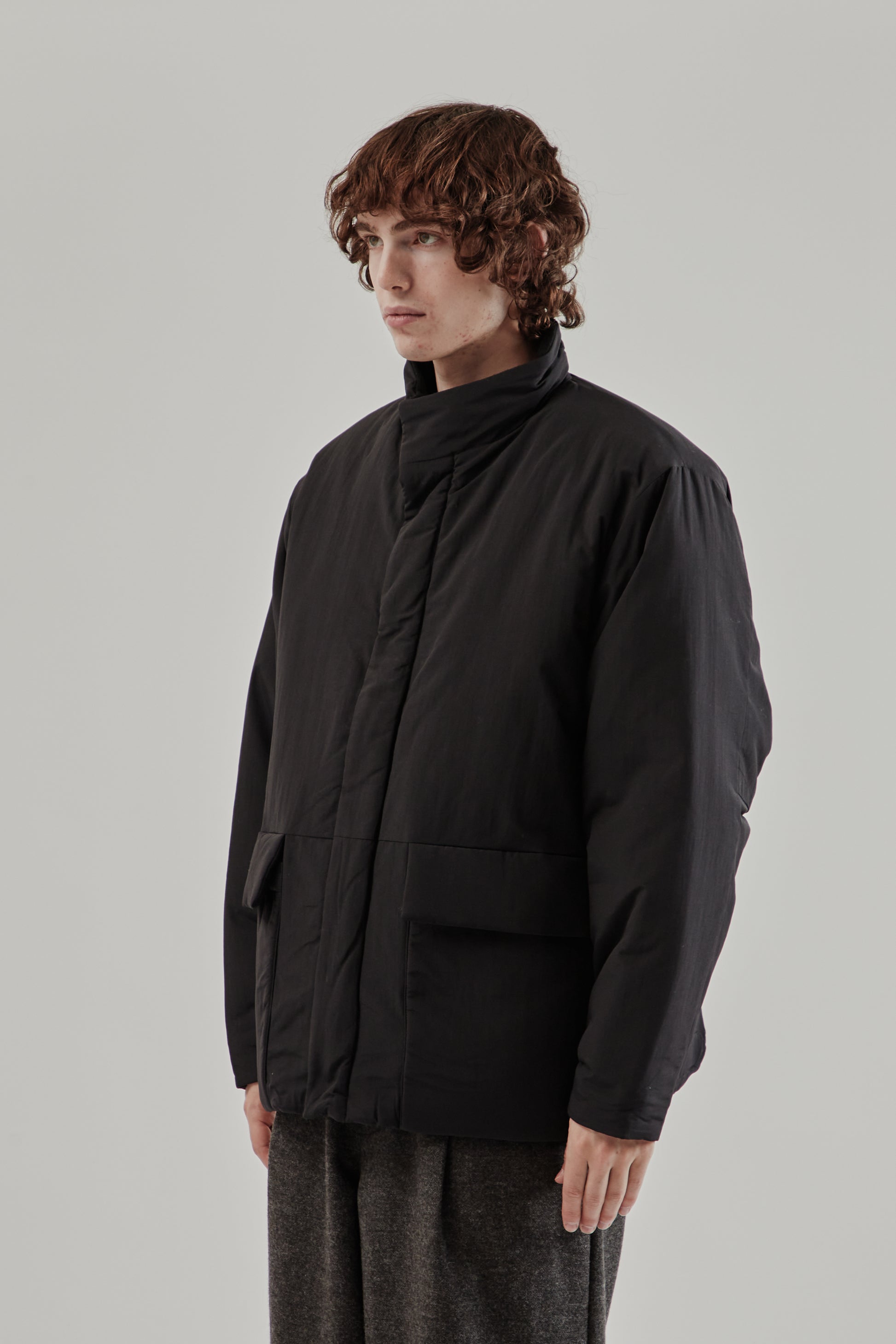Still By Hand FW25 Round Puffy Blouson Black 3