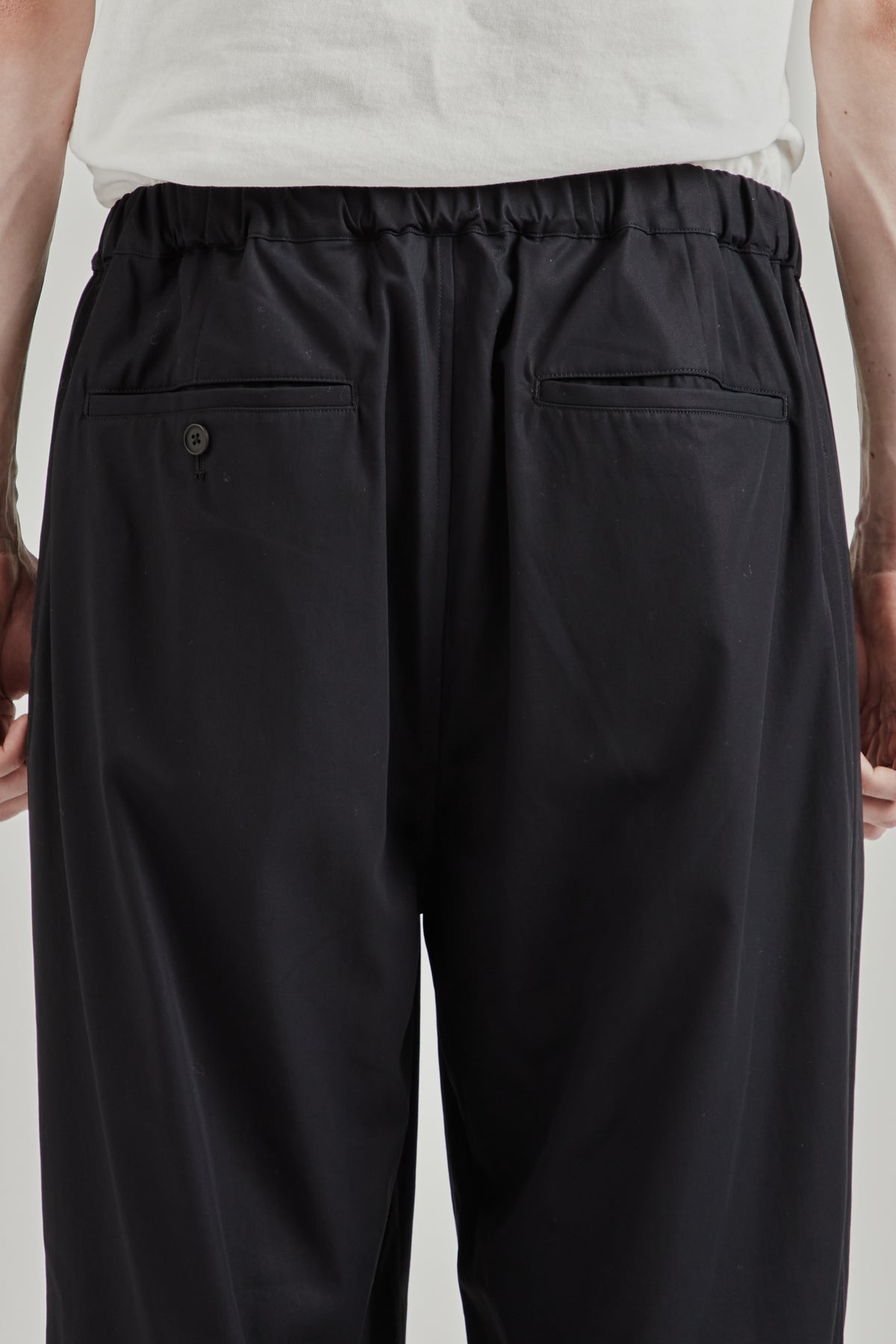 Cotton Twill Easy Pants - Ink Black