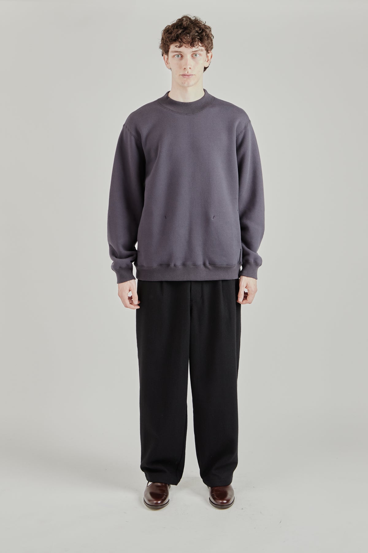 Fleece Pullover - Grey Navy