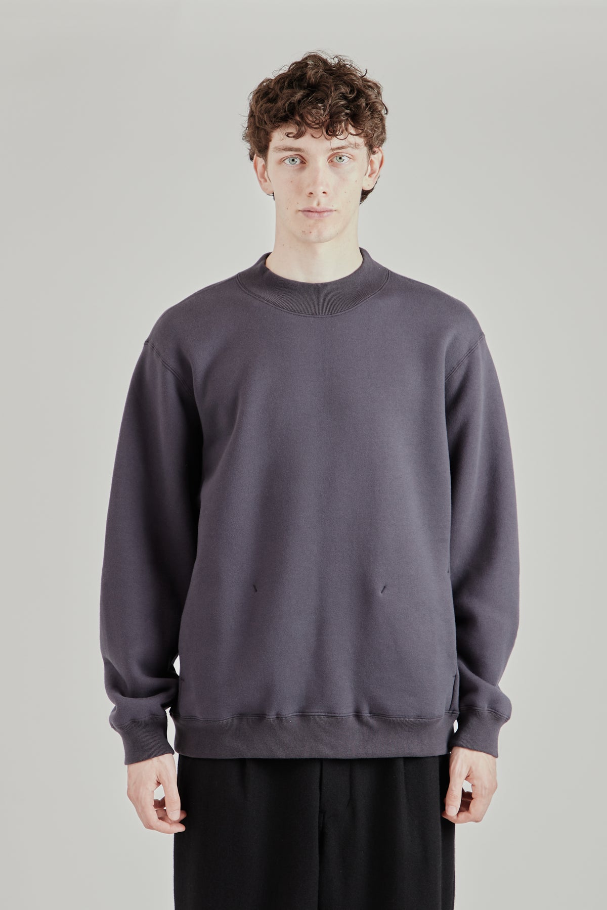 Fleece Pullover - Grey Navy