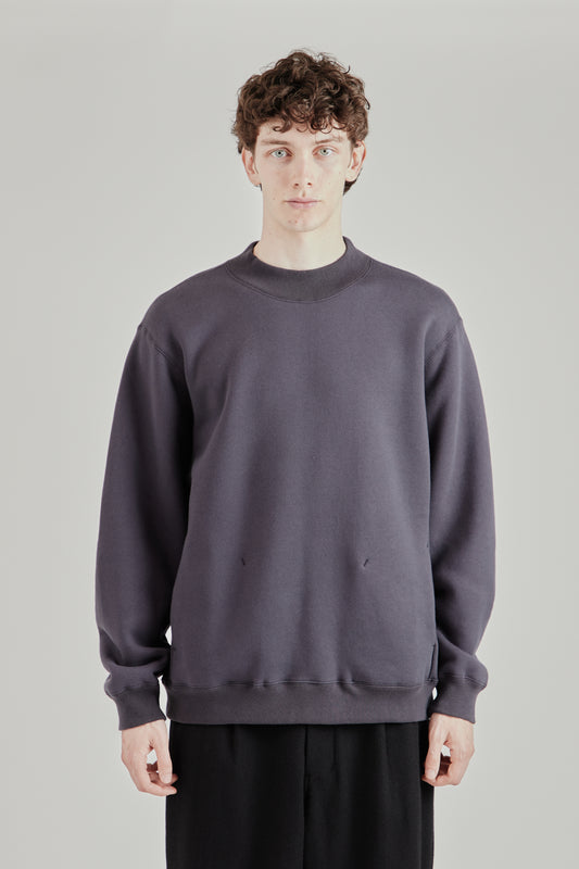 Still By Hand FW26 Fleece pullover Grey Navy3004