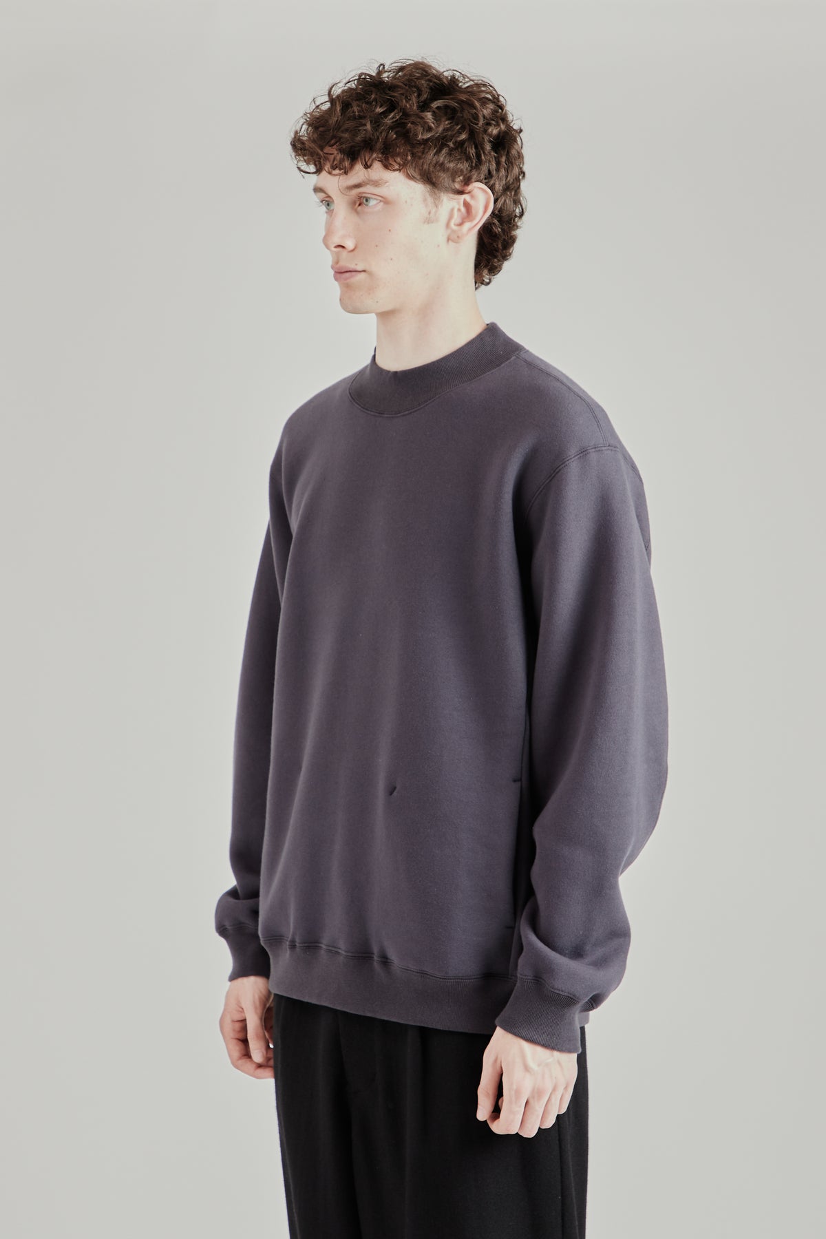 Fleece Pullover - Grey Navy