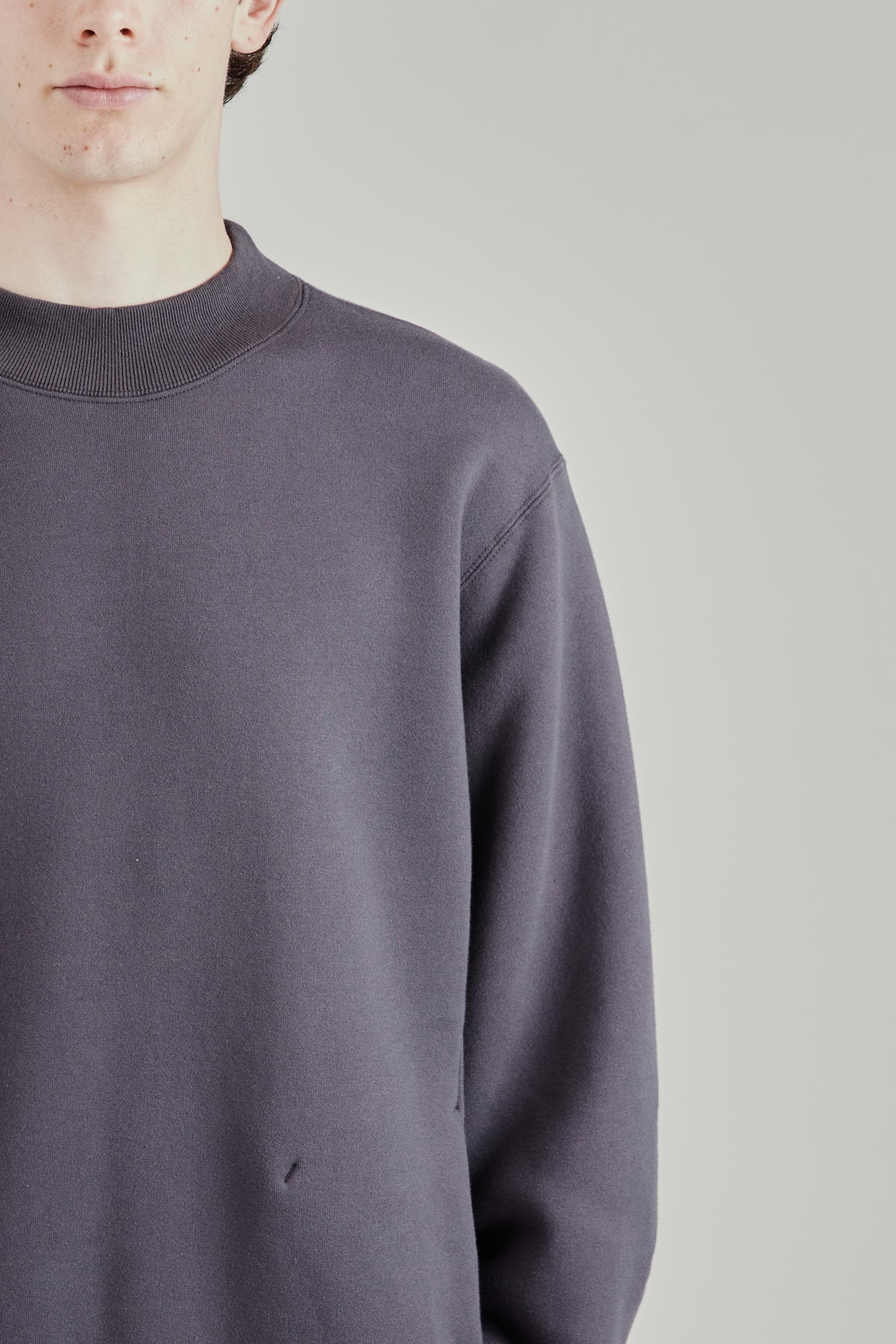 Fleece Pullover - Grey Navy