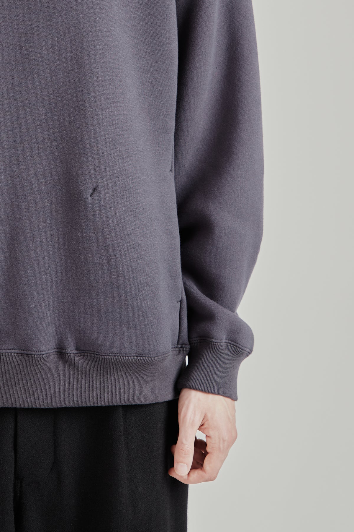 Fleece Pullover - Grey Navy